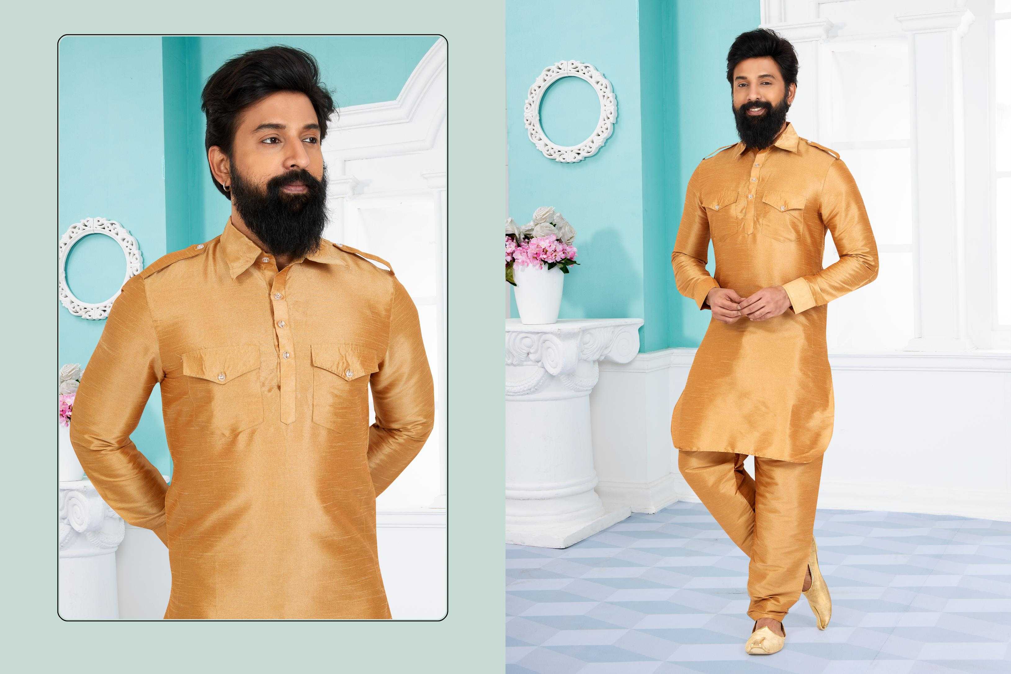 Ynf Banarasi Jacquard RIN223 3101B Mens Wear Wholesale Mens Kurtas Mens Kurta Pyjama Men Wedding kurta Manufacturer