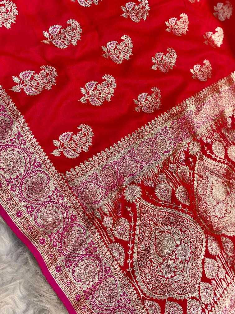 Ynf Banarasi Soft Silk KESH249 Ganga Silk Sarees Wholesale Banarasi Silk Sarees Zari Border Silk Sarees Red Silk Sarees Manufacturer