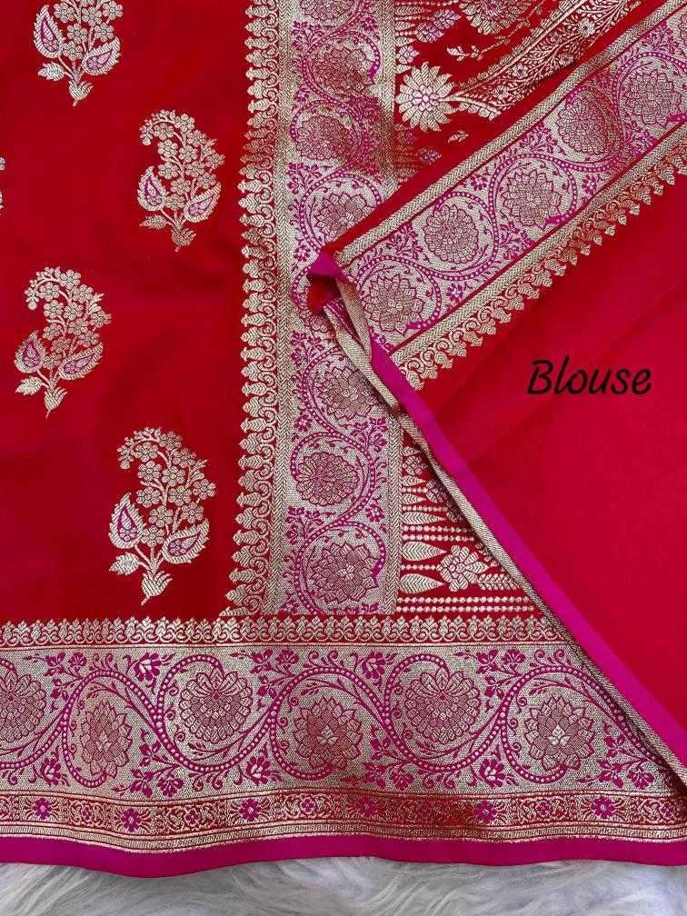 Ynf Banarasi Soft Silk KESH249 Ganga Silk Sarees Wholesale Banarasi Silk Sarees Zari Border Silk Sarees Red Silk Sarees Manufacturer