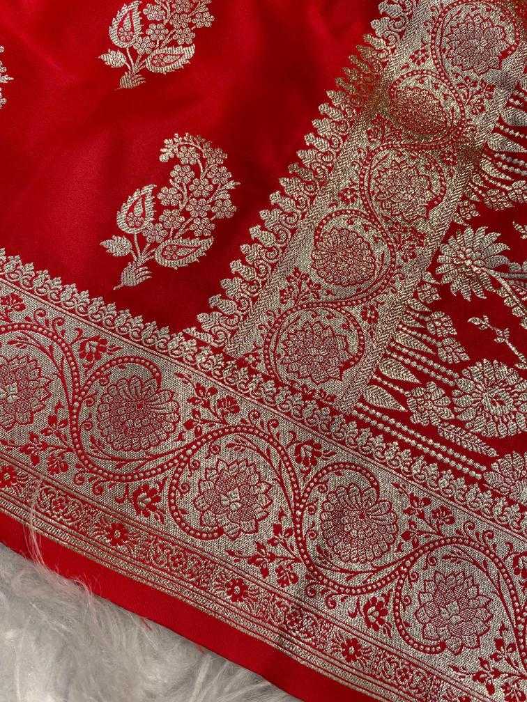 Ynf Banarasi Soft Silk KESH249 Ganga Silk Sarees Wholesale Banarasi Silk Sarees Zari Border Silk Sarees Red Silk Sarees Manufacturer