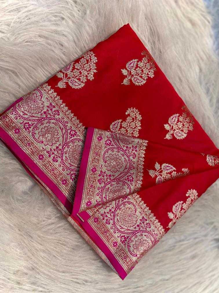 Ynf Banarasi Soft Silk KESH249 Ganga Silk Sarees Wholesale Banarasi Silk Sarees Zari Border Silk Sarees Red Silk Sarees Manufacturer