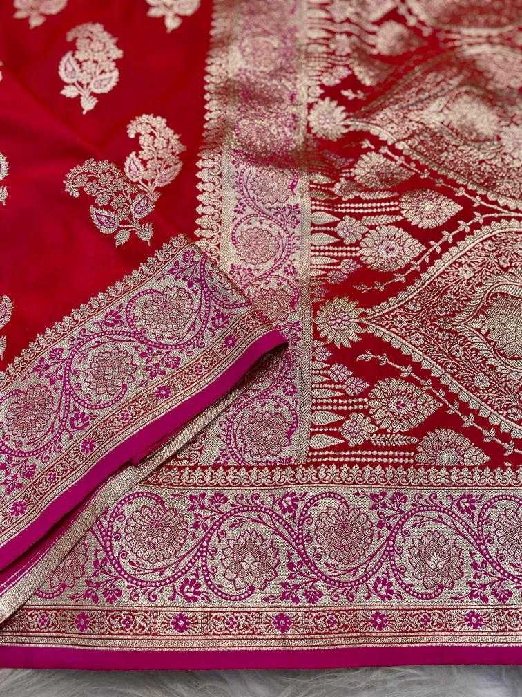 Ynf Banarasi Soft Silk KESH249 Ganga Silk Sarees Wholesale Banarasi Silk Sarees Zari Border Silk Sarees Red Silk Sarees Manufacturer