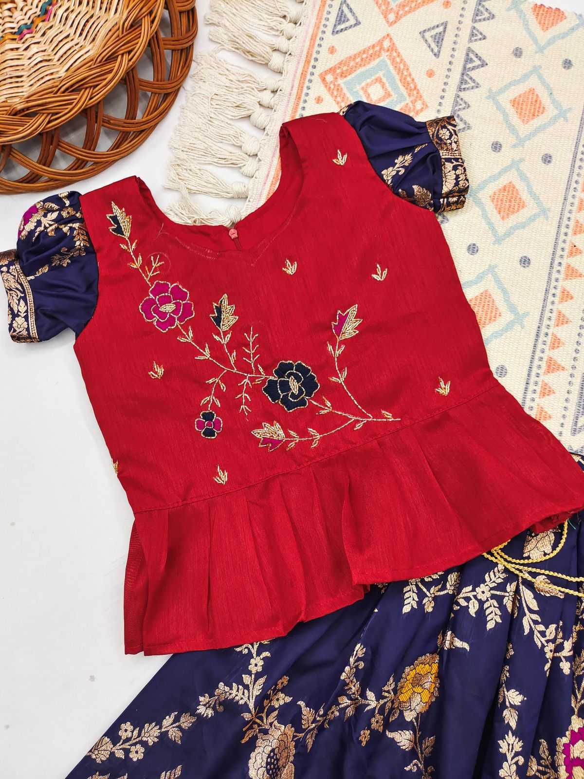 Ynf Banarasi Soft Silk KESH493 Real Beads Kids Wear Wholesale Kids Lehenga Kids Lehenga Choli Baby Girl Lehenga Manufacturer