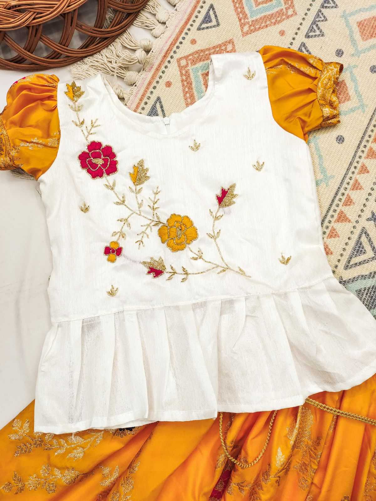 Ynf Banarasi Soft Silk KESH493 Real Beads Kids Wear Wholesale Kids Lehenga Kids Lehenga Choli Baby Girl Lehenga Manufacturer