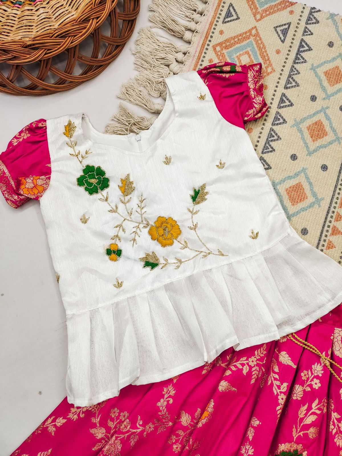 Ynf Banarasi Soft Silk KESH493 Real Beads Kids Wear Wholesale Kids Lehenga Kids Lehenga Choli Baby Girl Lehenga Manufacturer