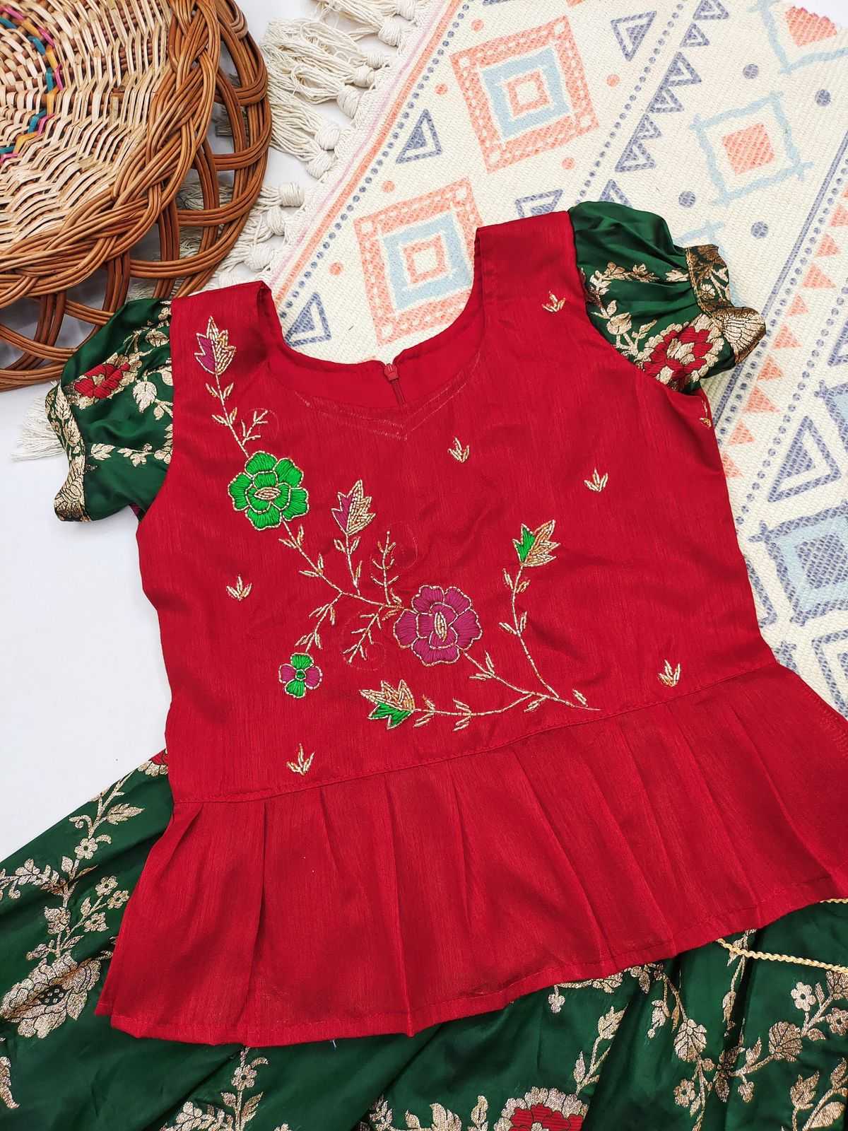 Ynf Banarasi Soft Silk KESH493 Real Beads Kids Wear Wholesale Kids Lehenga Kids Lehenga Choli Baby Girl Lehenga Manufacturer