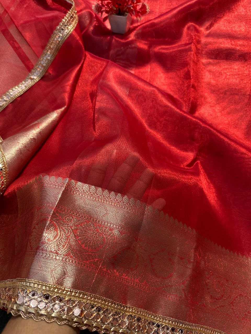 Ynf Banarasi Soft Silk KESH525 Shraddha Tissue Silk Sarees Wholesale Fancy Silk Sarees Zari Border Silk Sarees Manufacturer