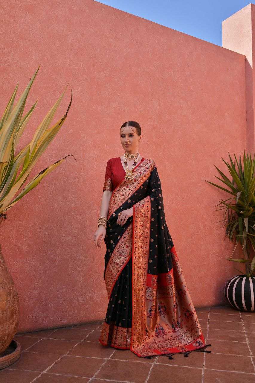 Ynf Banarasi Soft Silk KESH532 PAITHANI NISHA Sarees Wholesale Embroidered Sarees Zari Border Sarees Traditional Sarees Manufacturer