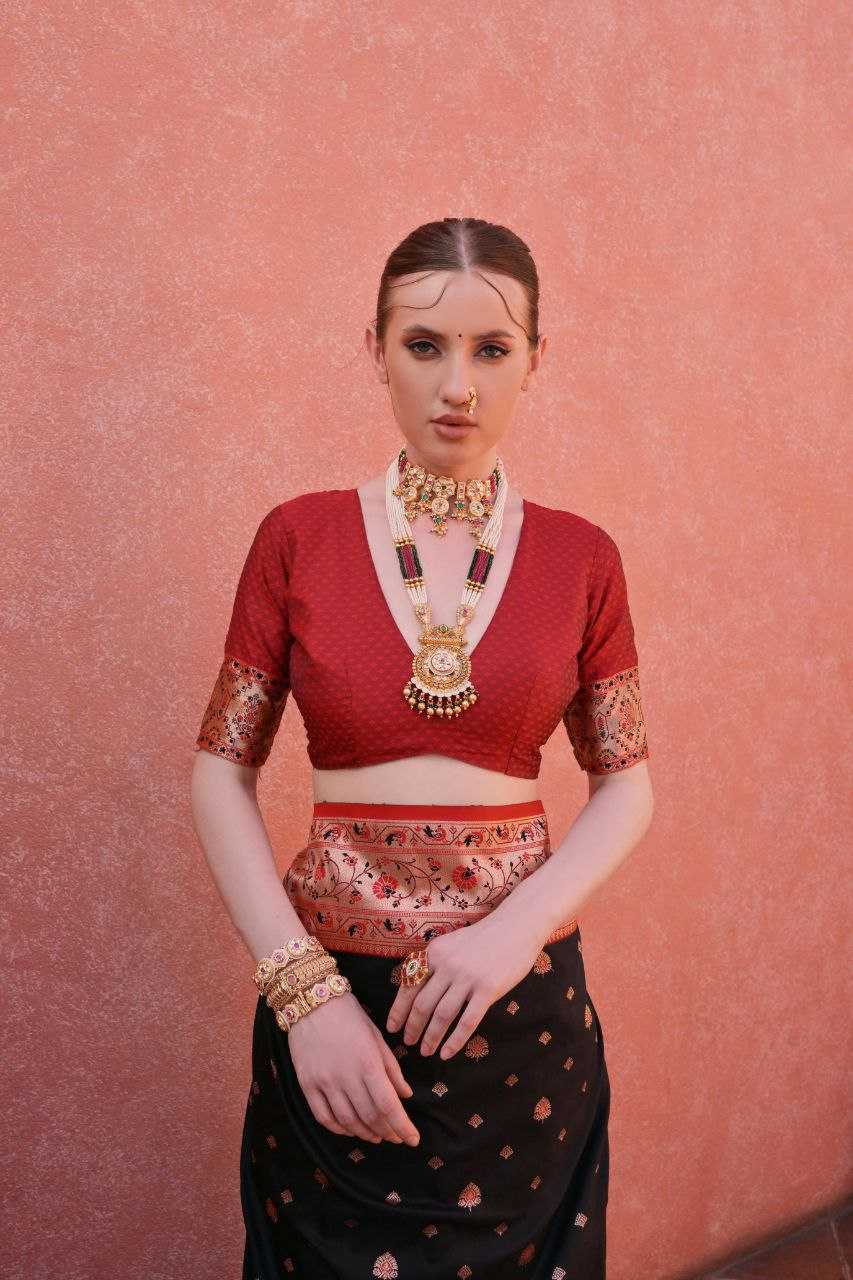 Ynf Banarasi Soft Silk KESH532 PAITHANI NISHA Sarees Wholesale Embroidered Sarees Zari Border Sarees Traditional Sarees Manufacturer