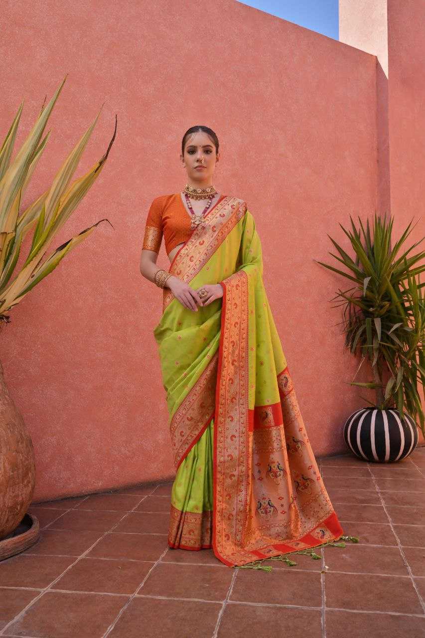 Ynf Banarasi Soft Silk KESH532 PAITHANI NISHA Sarees Wholesale Embroidered Sarees Zari Border Sarees Traditional Sarees Manufacturer