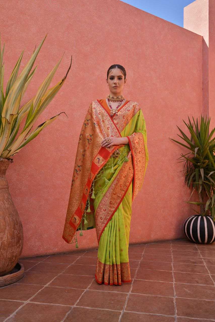 Ynf Banarasi Soft Silk KESH532 PAITHANI NISHA Sarees Wholesale Embroidered Sarees Zari Border Sarees Traditional Sarees Manufacturer