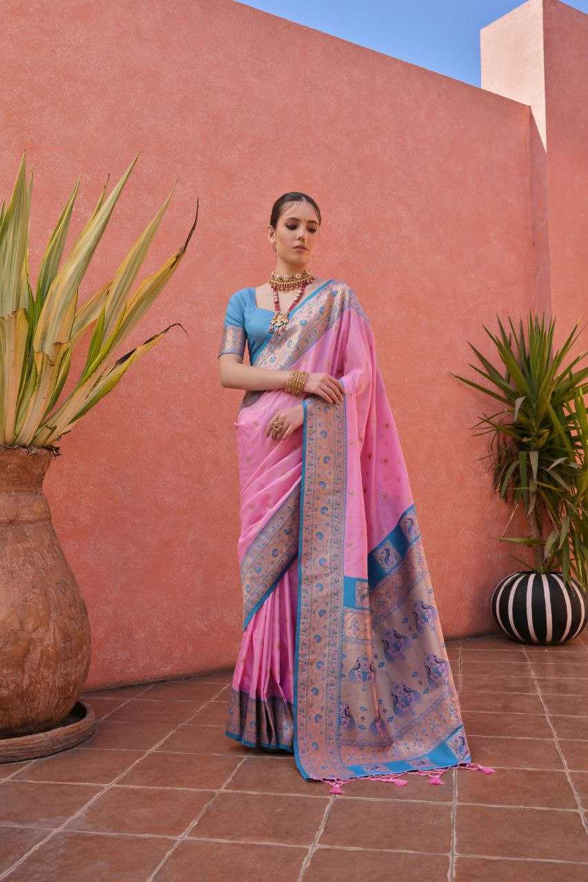 Ynf Banarasi Soft Silk KESH532 PAITHANI NISHA Sarees Wholesale Embroidered Sarees Zari Border Sarees Traditional Sarees Manufacturer