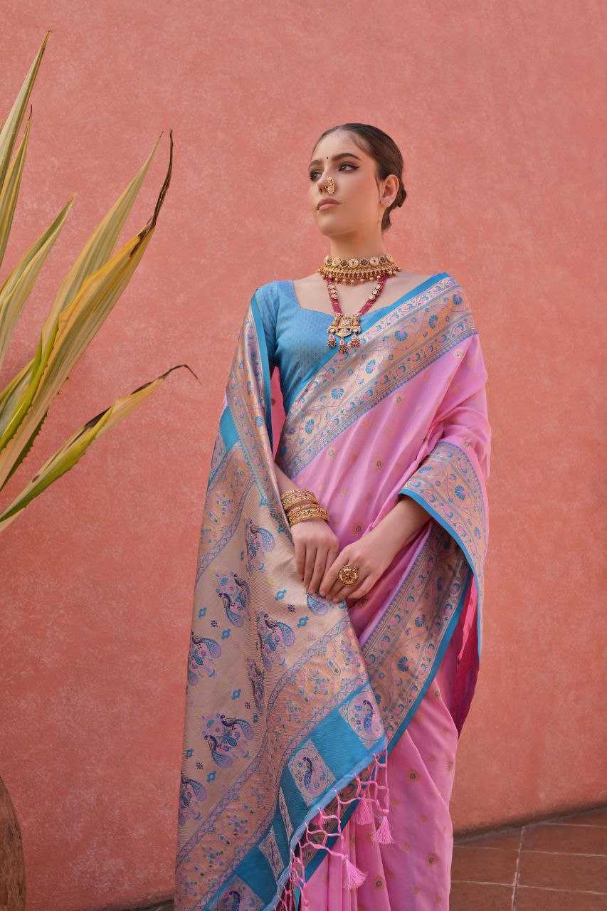 Ynf Banarasi Soft Silk KESH532 PAITHANI NISHA Sarees Wholesale Embroidered Sarees Zari Border Sarees Traditional Sarees Manufacturer