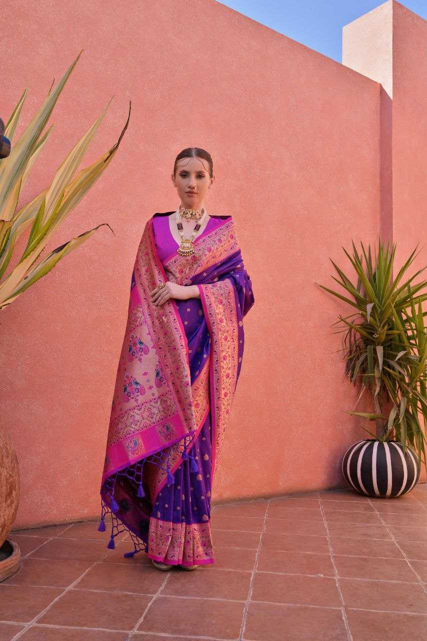 Ynf Banarasi Soft Silk KESH532 PAITHANI NISHA Sarees Wholesale Embroidered Sarees Zari Border Sarees Traditional Sarees Manufacturer