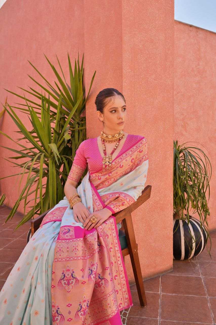 Ynf Banarasi Soft Silk KESH532 PAITHANI NISHA Sarees Wholesale Embroidered Sarees Zari Border Sarees Traditional Sarees Manufacturer