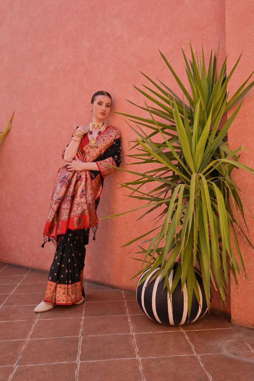 Ynf Banarasi Soft Silk KESH532 PAITHANI NISHA Sarees Wholesale Embroidered Sarees Zari Border Sarees Traditional Sarees Manufacturer