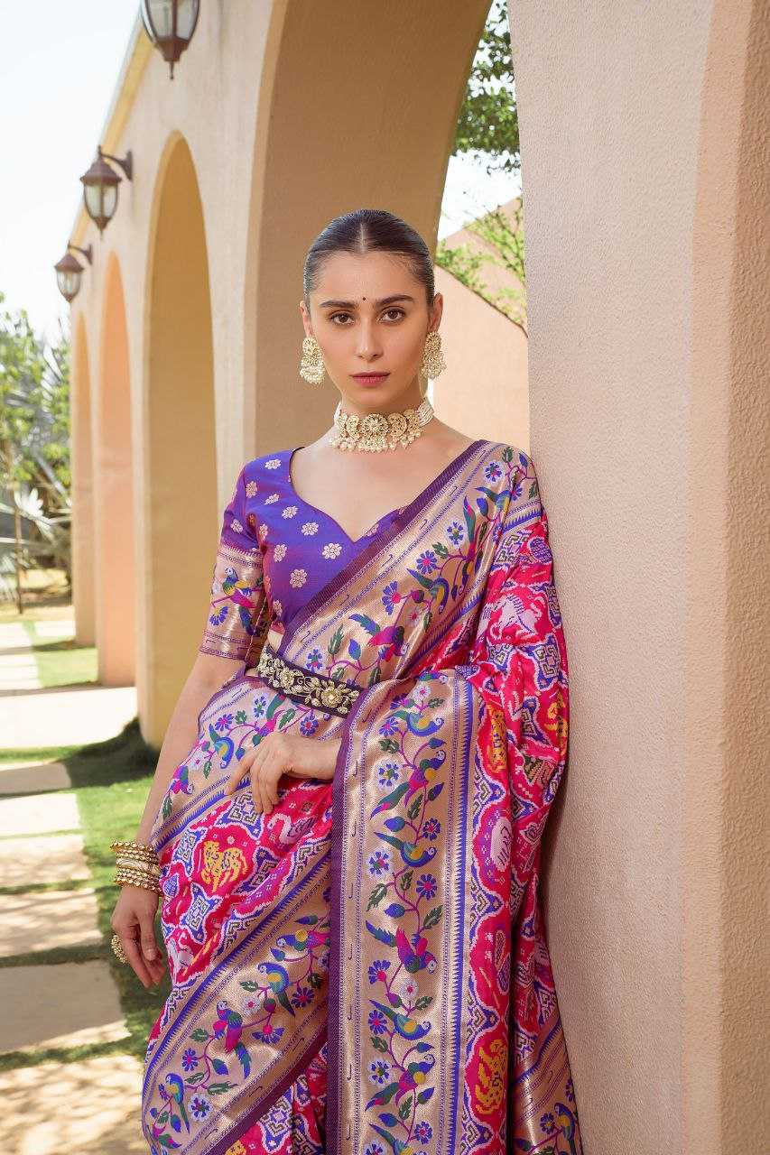 Ynf Banarasi Soft Silk KESH532 PAITHANI SPARROW Silk Sarees Wholesale Banarasi Silk Sarees Paithani Sarees Patola Sarees Manufacturer