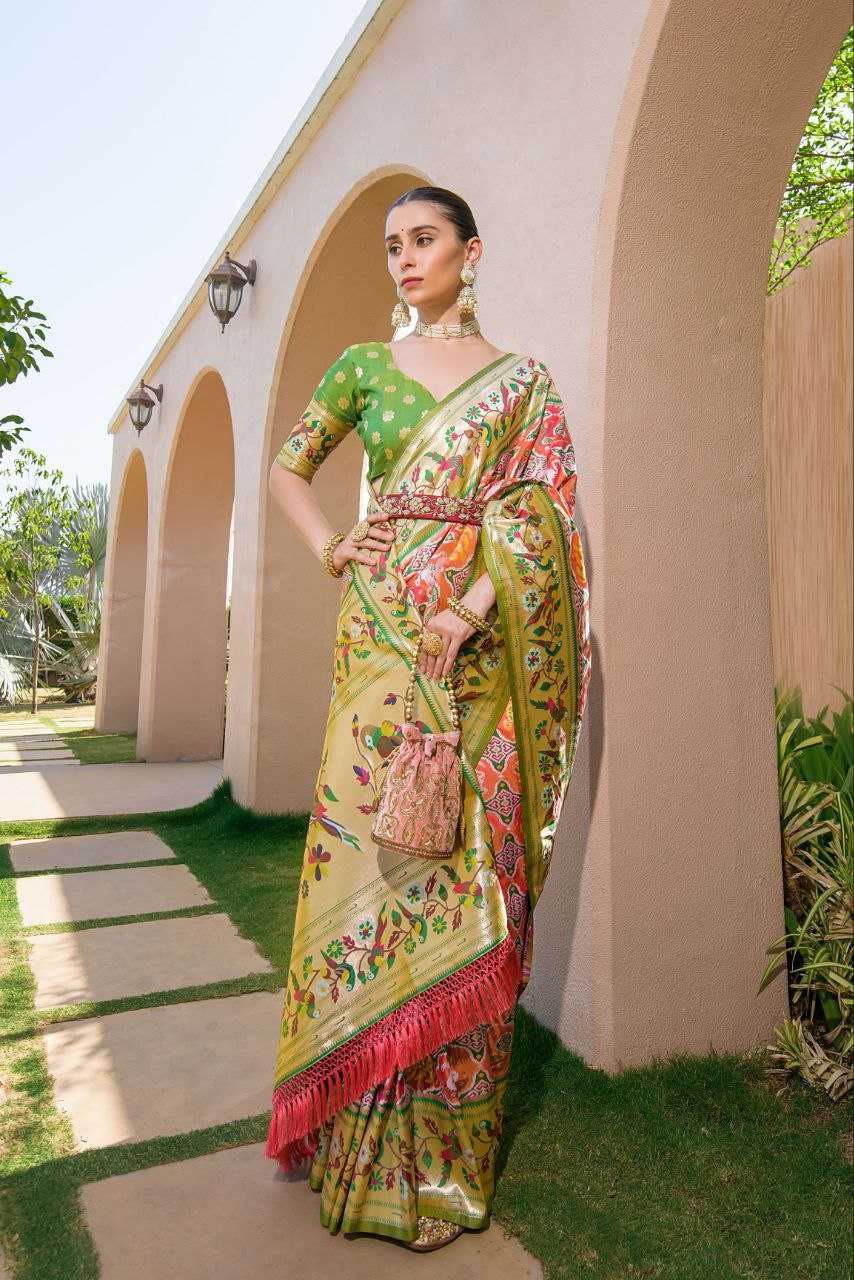 Ynf Banarasi Soft Silk KESH532 PAITHANI SPARROW Silk Sarees Wholesale Banarasi Silk Sarees Paithani Sarees Patola Sarees Manufacturer