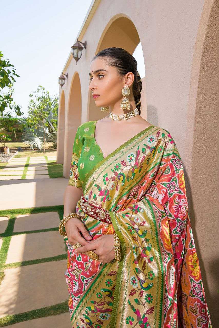 Ynf Banarasi Soft Silk KESH532 PAITHANI SPARROW Silk Sarees Wholesale Banarasi Silk Sarees Paithani Sarees Patola Sarees Manufacturer