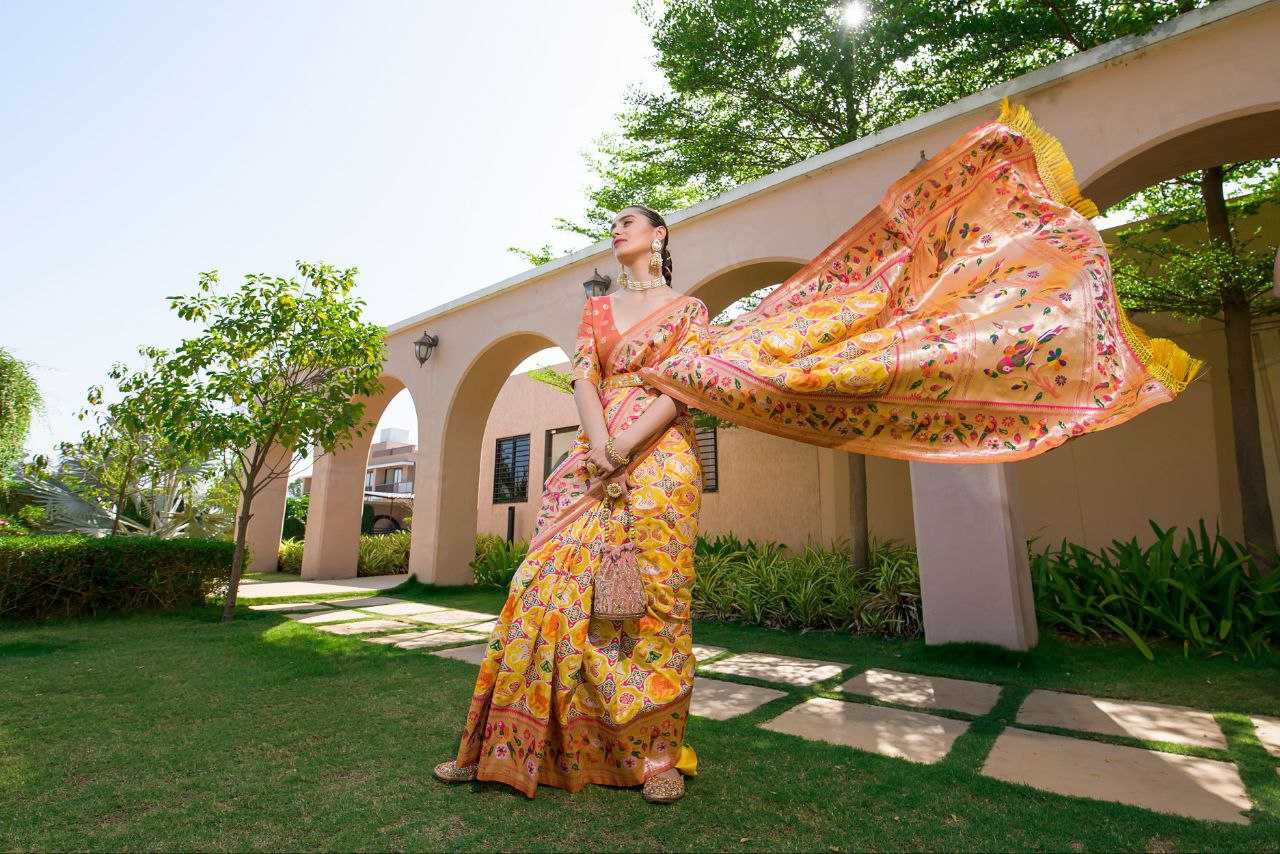 Ynf Banarasi Soft Silk KESH532 PAITHANI SPARROW Silk Sarees Wholesale Banarasi Silk Sarees Paithani Sarees Patola Sarees Manufacturer
