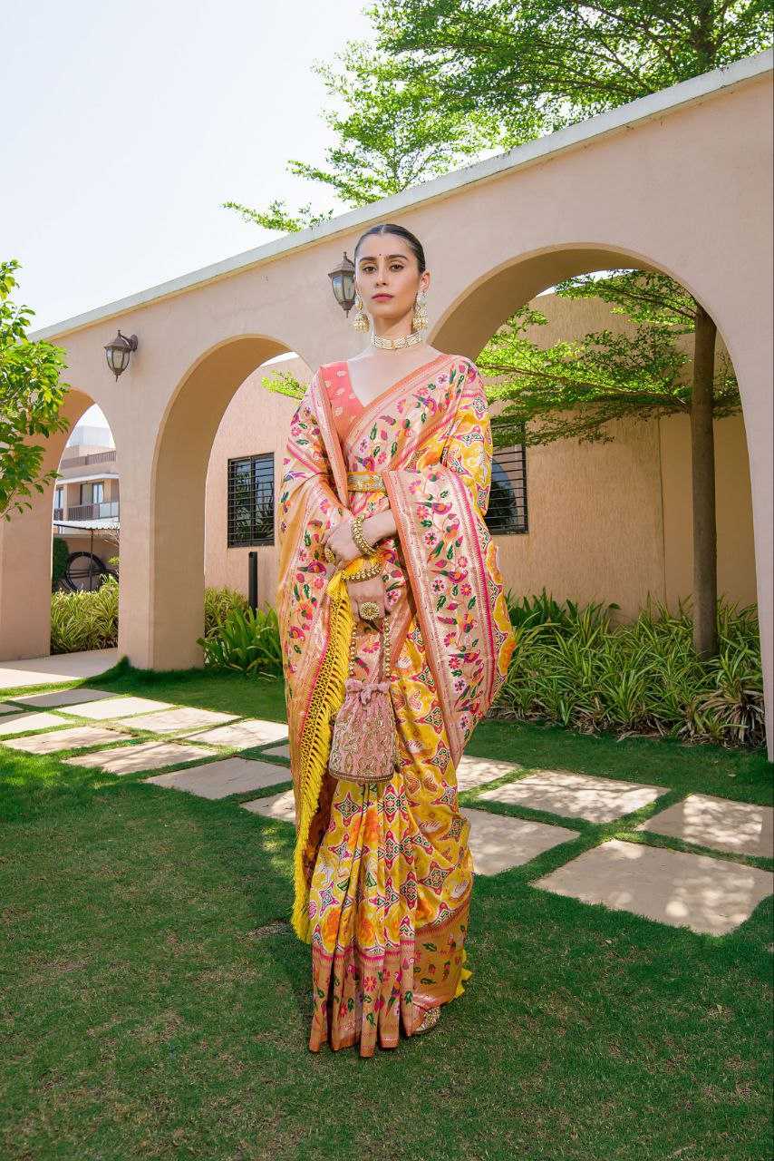 Ynf Banarasi Soft Silk KESH532 PAITHANI SPARROW Silk Sarees Wholesale Banarasi Silk Sarees Paithani Sarees Patola Sarees Manufacturer