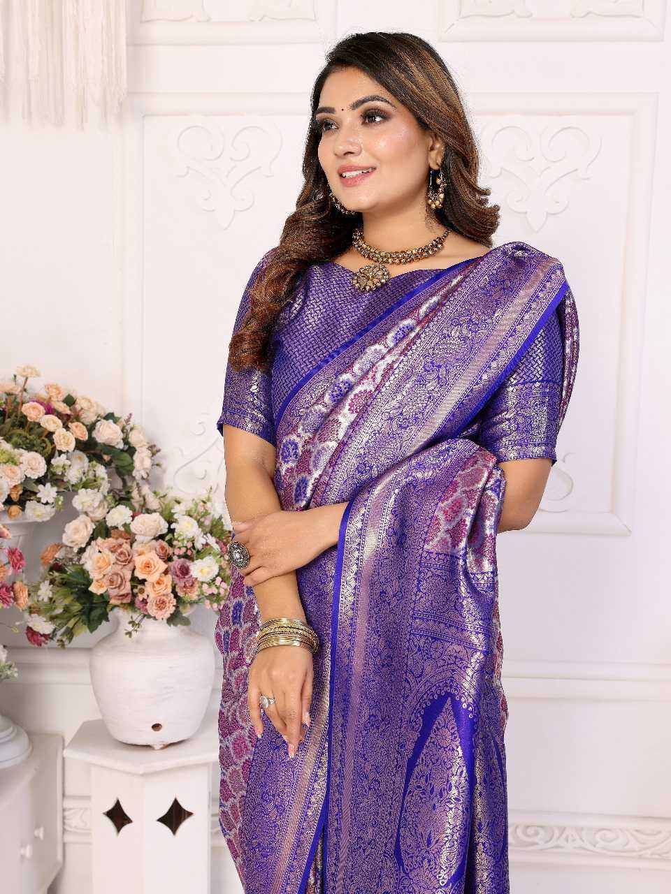 Ynf Banarasi Soft Silk RIN144 Chaturi-1 Silk Sarees Wedding Collections Festive Collections Wholesale Designer Silk Sarees Zari Border Silk Sarees Silk Sarees For Weddings Manufacturer