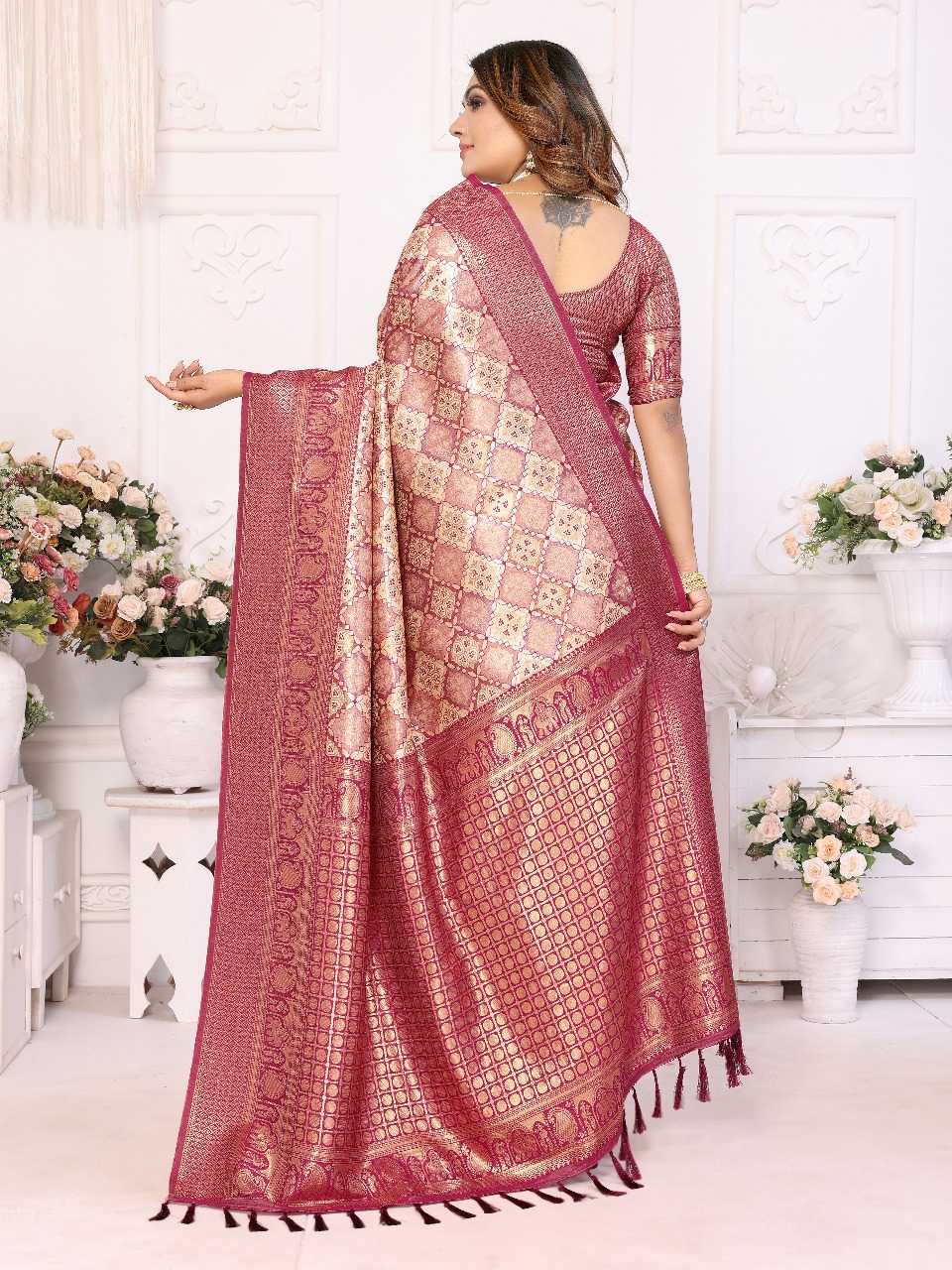 Ynf Banarasi Soft Silk RIN144 Chaturi-2 Silk Sarees Wholesale Designer Silk Sarees Zari Border Silk Sarees Silk Sarees For Weddings Manufacturer