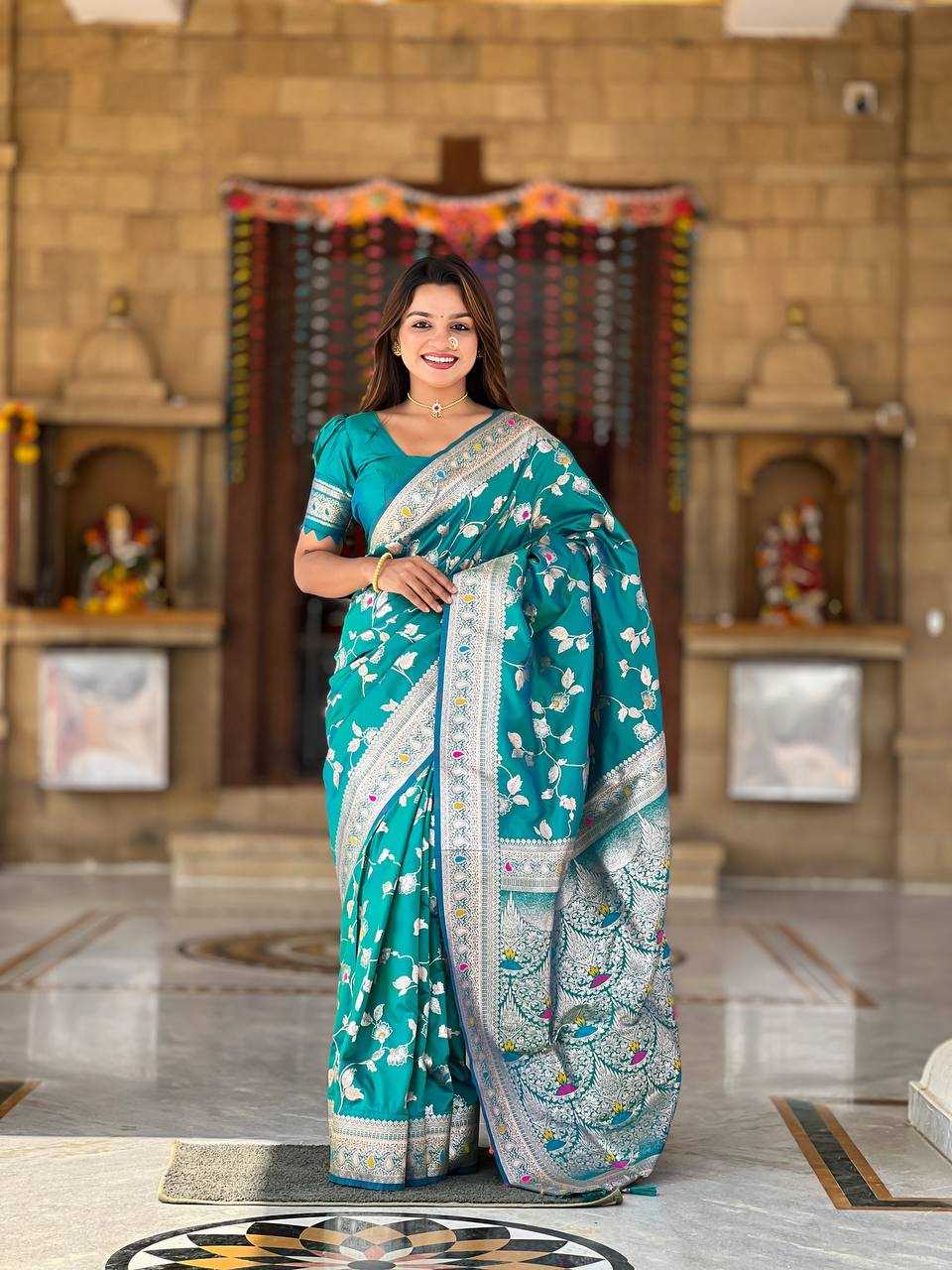 Ynf Banarasi Soft Silk RIN150 Banarasi-4 Sarees Silk Sarees Festive Collections Wholesale Banarasi Silk Sarees Traditional Silk Sarees Silk Sarees With Blouse Manufacturer