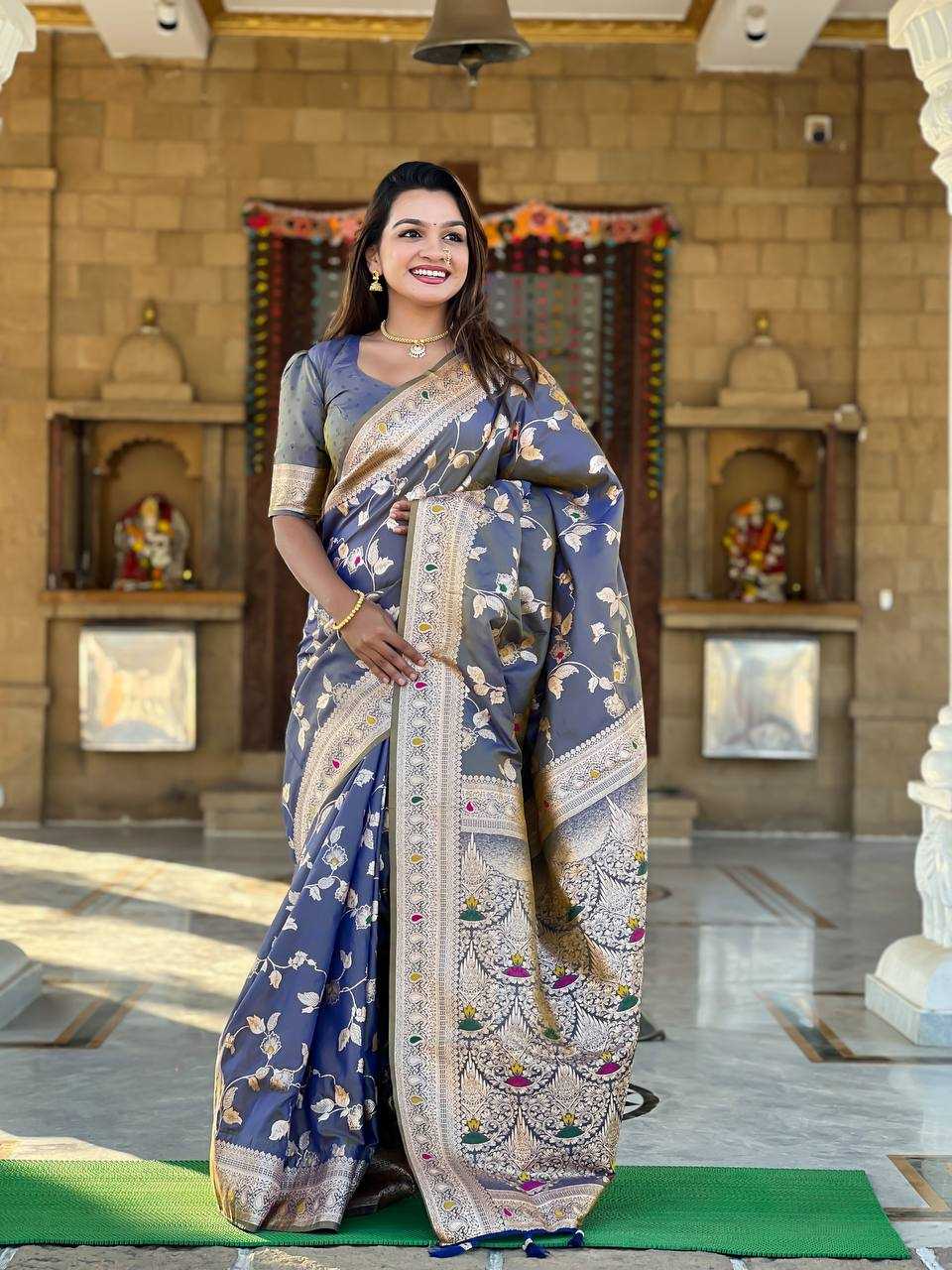 Ynf Banarasi Soft Silk RIN150 Banarasi-4 Sarees Silk Sarees Festive Collections Wholesale Banarasi Silk Sarees Traditional Silk Sarees Silk Sarees With Blouse Manufacturer