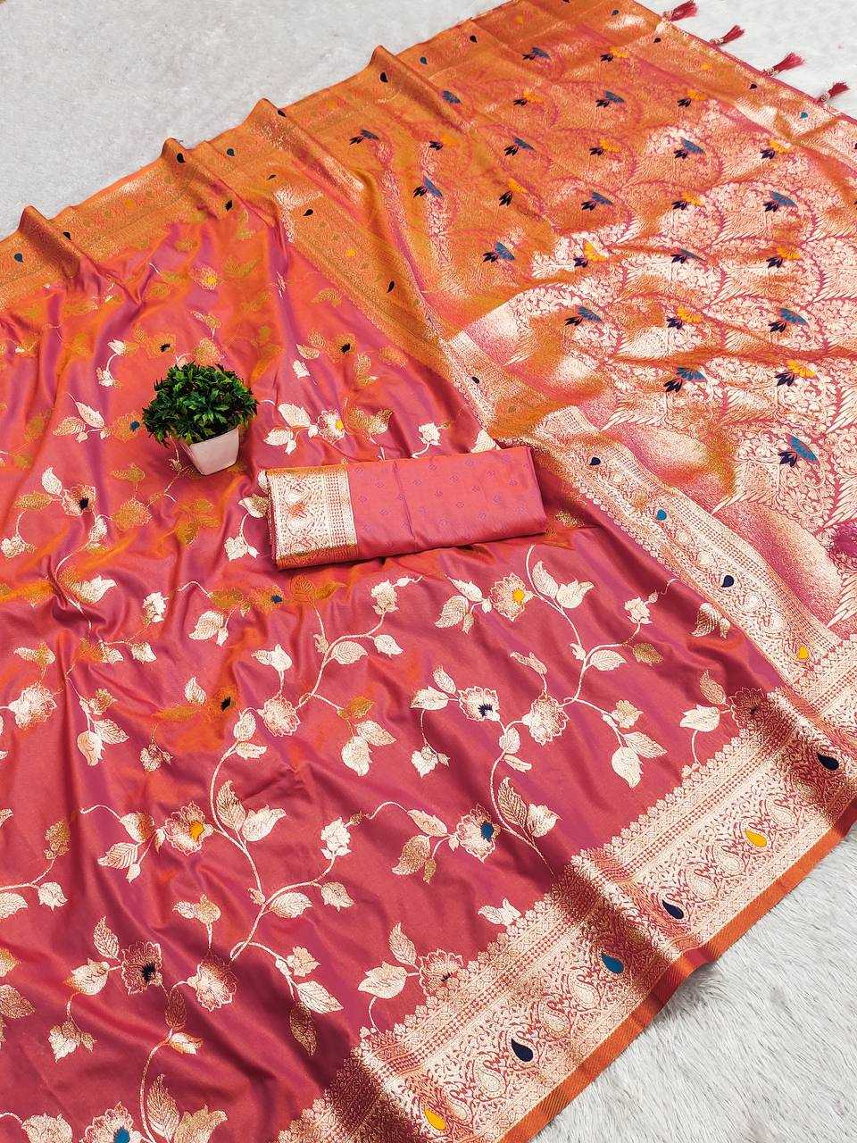 Ynf Banarasi Soft Silk RIN150 Banarasi-4 Sarees Silk Sarees Festive Collections Wholesale Banarasi Silk Sarees Traditional Silk Sarees Silk Sarees With Blouse Manufacturer