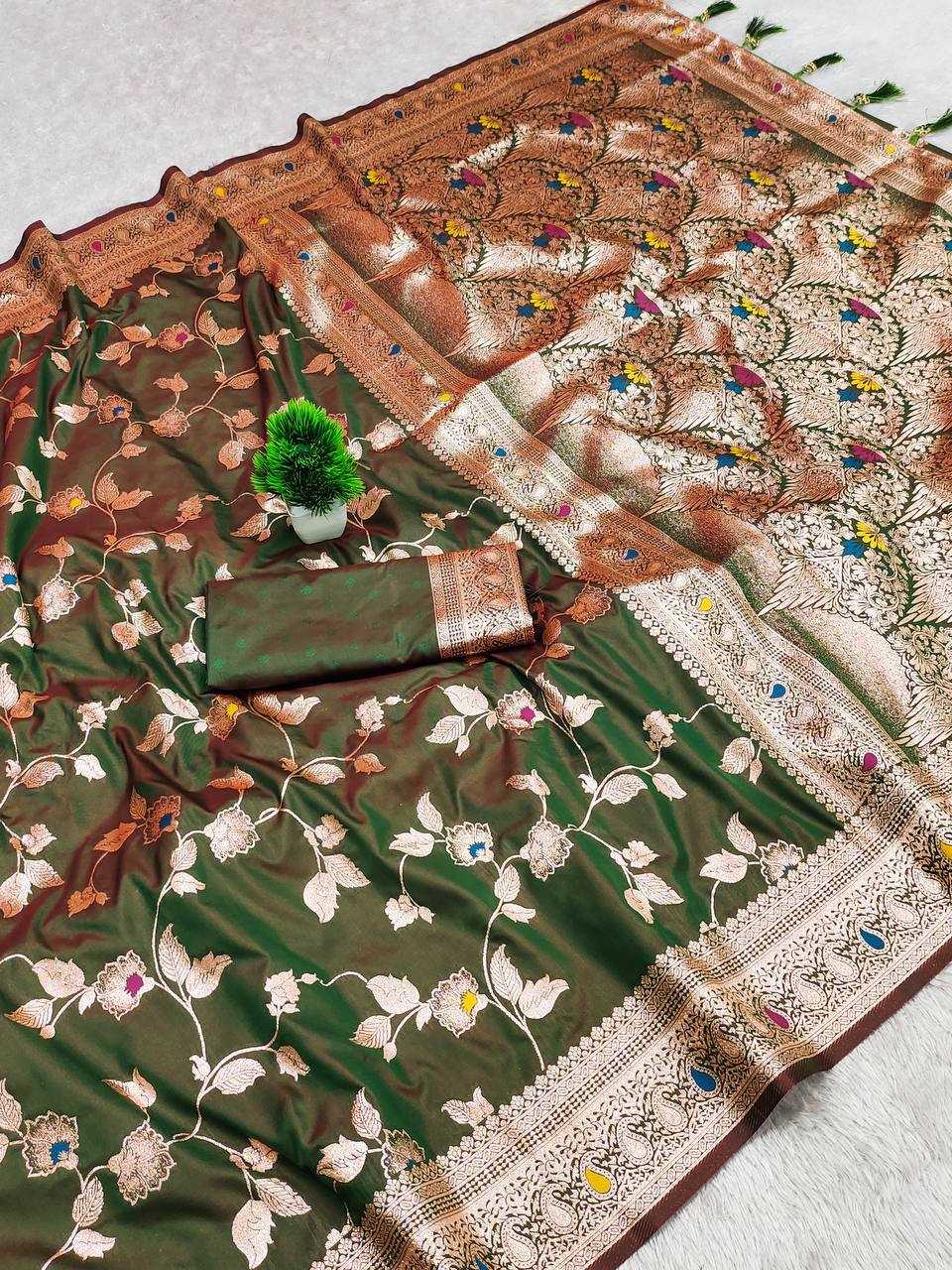 Ynf Banarasi Soft Silk RIN150 Banarasi-4 Sarees Silk Sarees Festive Collections Wholesale Banarasi Silk Sarees Traditional Silk Sarees Silk Sarees With Blouse Manufacturer