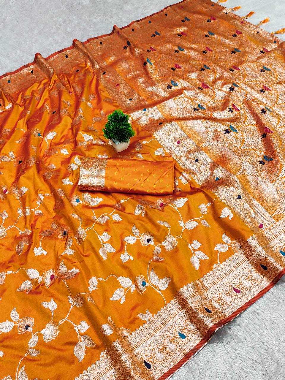Ynf Banarasi Soft Silk RIN150 Banarasi-4 Sarees Silk Sarees Festive Collections Wholesale Banarasi Silk Sarees Traditional Silk Sarees Silk Sarees With Blouse Manufacturer