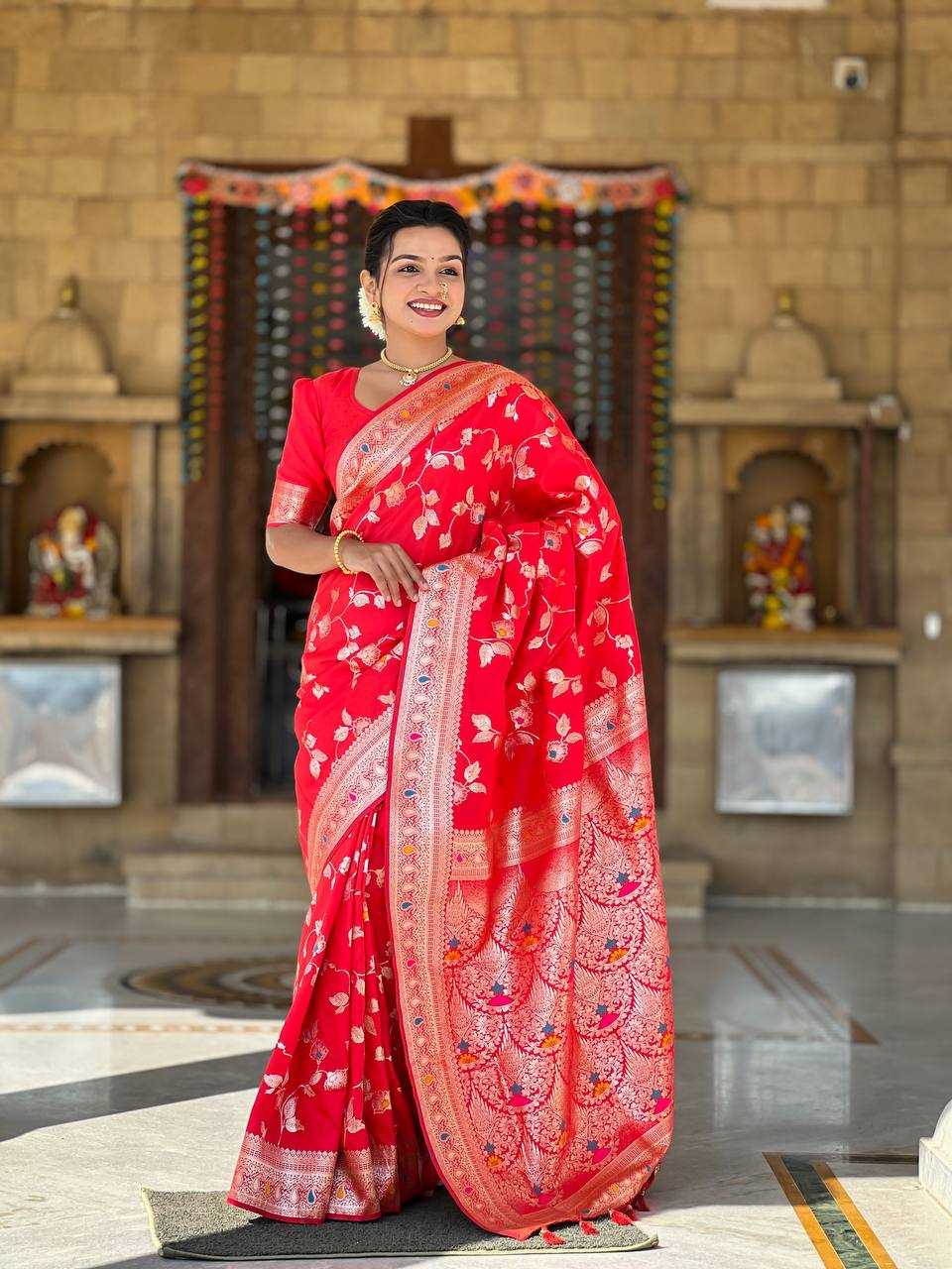 Ynf Banarasi Soft Silk RIN150 Banarasi-4 Sarees Silk Sarees Festive Collections Wholesale Banarasi Silk Sarees Traditional Silk Sarees Silk Sarees With Blouse Manufacturer