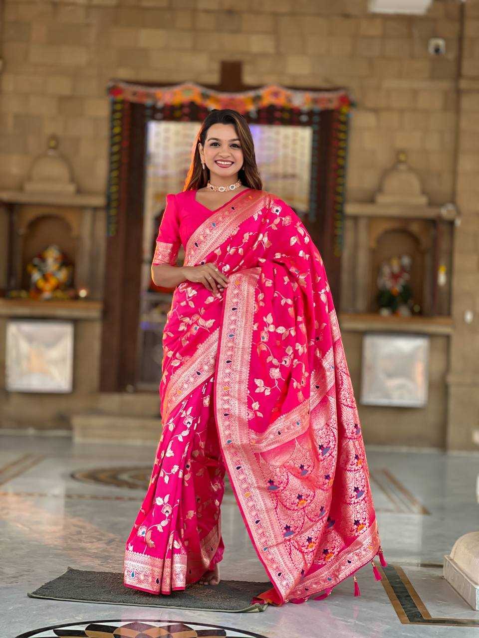Ynf Banarasi Soft Silk RIN150 Banarasi-4 Sarees Silk Sarees Festive Collections Wholesale Banarasi Silk Sarees Traditional Silk Sarees Silk Sarees With Blouse Manufacturer