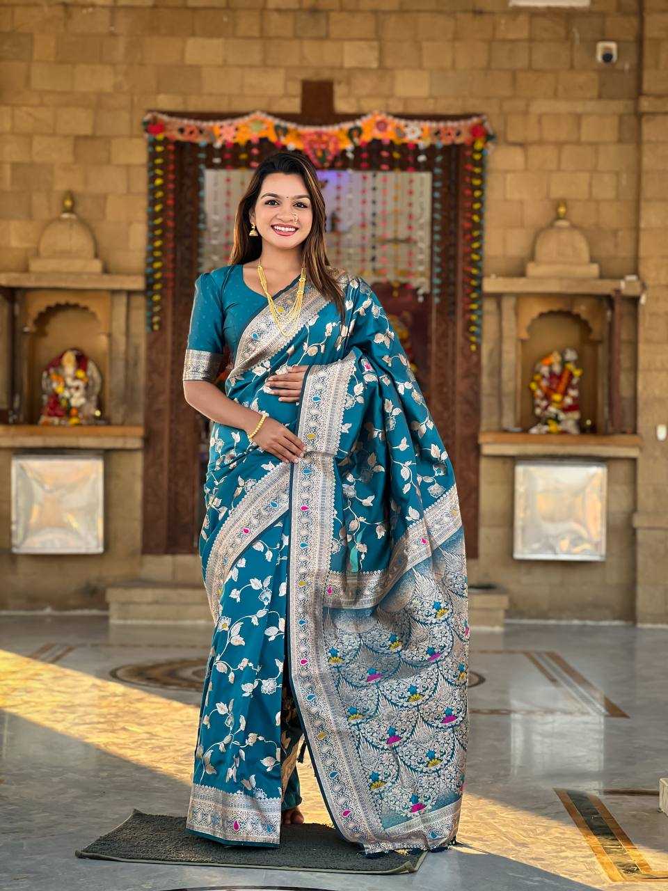 Ynf Banarasi Soft Silk RIN150 Banarasi-4 Sarees Silk Sarees Festive Collections Wholesale Banarasi Silk Sarees Traditional Silk Sarees Silk Sarees With Blouse Manufacturer