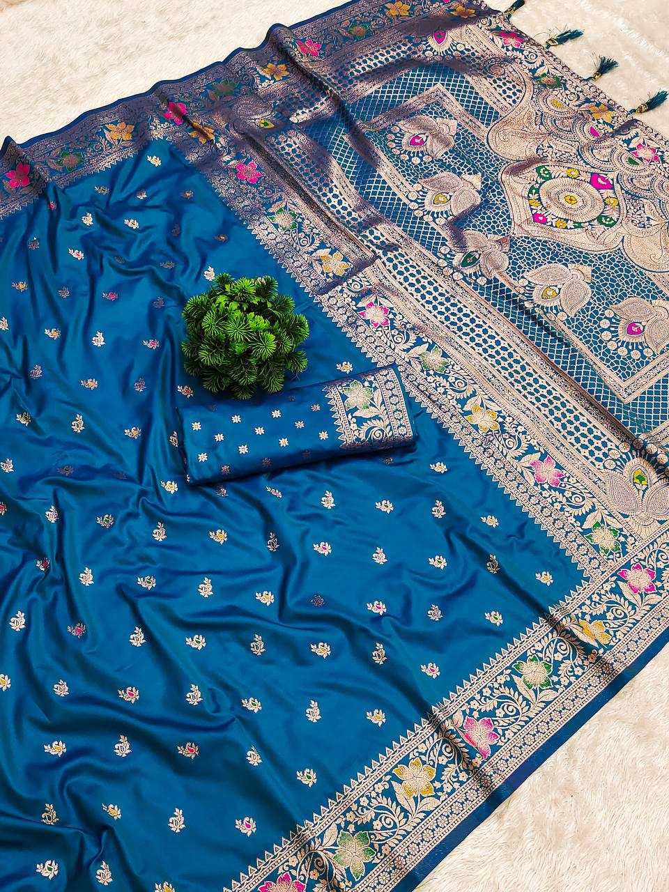 Ynf Banarasi Soft Silk RIN150 Banarasi-5 Sarees Silk Sarees Festive Collections Wholesale Banarasi Silk Sarees Traditional Silk Sarees Silk Sarees With Blouse Manufacturer