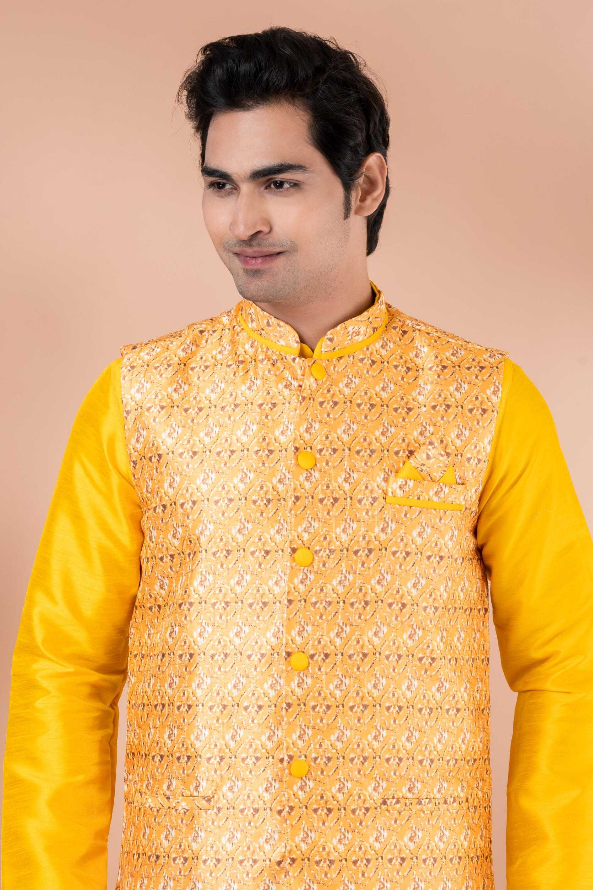 Ynf Banarasi Soft Silk RIN223 2329C Mens Wear Wholesale Nehru Jacket Festive & Wedding Coats Modi Jackets Manufacturer