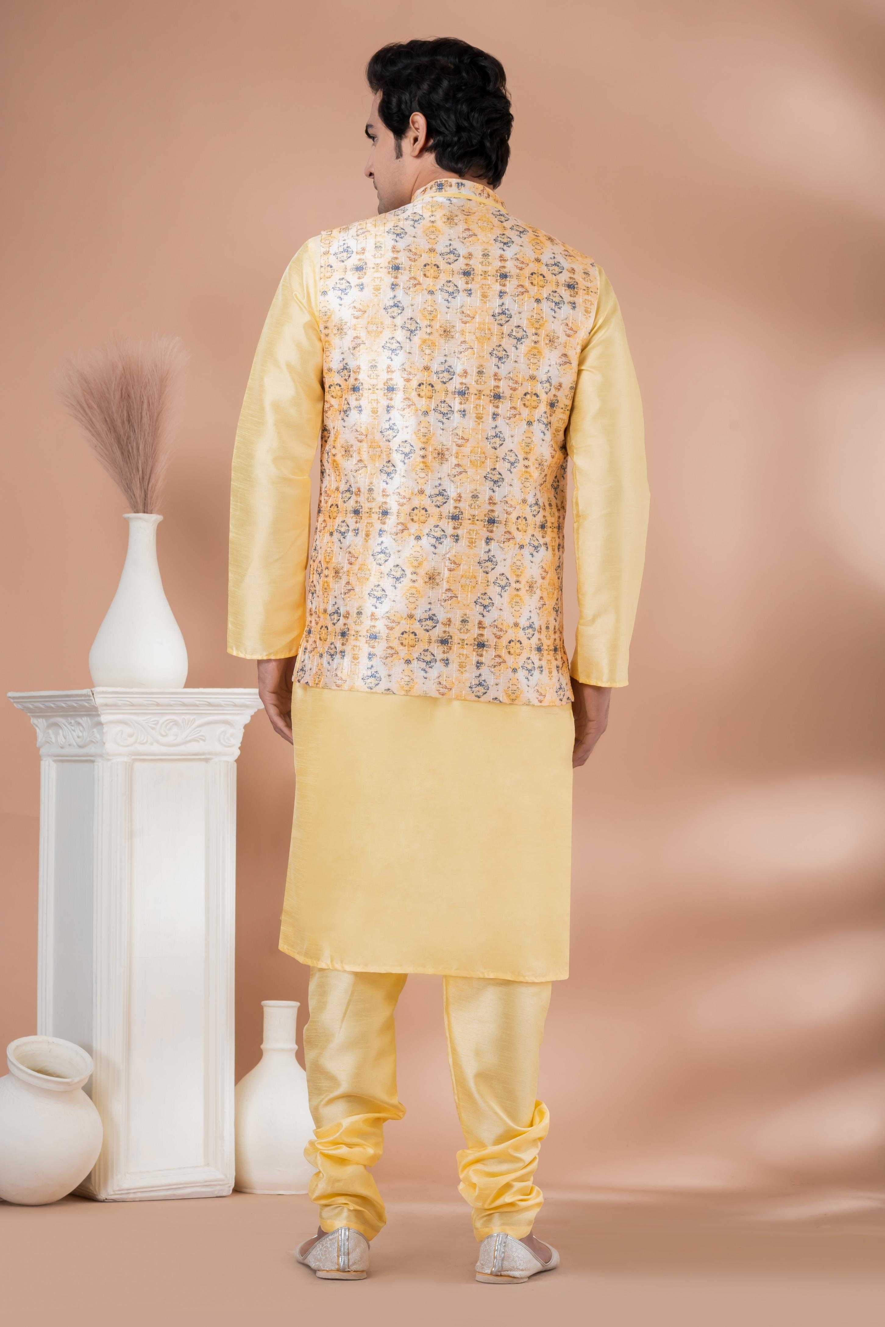 Ynf Banarasi Soft Silk RIN223 2332B Mens Wear Wholesale Nehru Jacket Festive & Wedding Coats Modi Jackets Manufacturer
