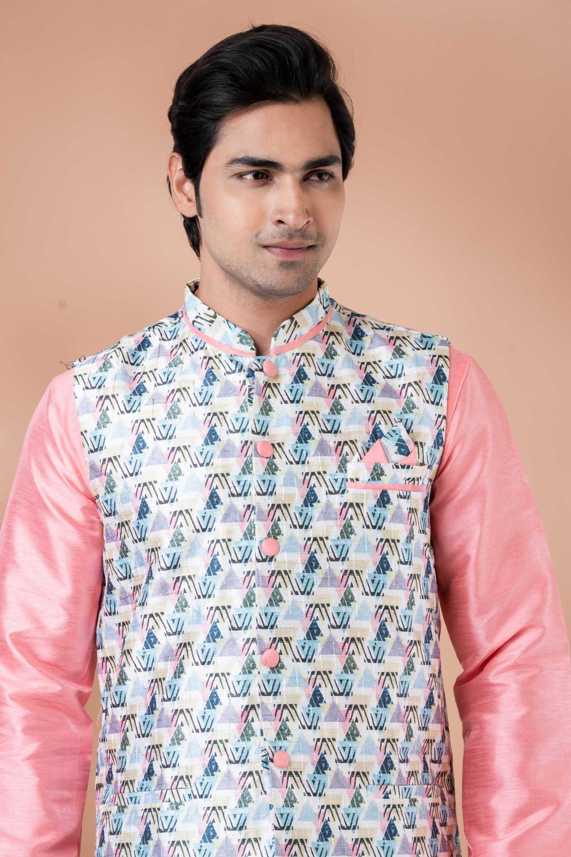 Ynf Banarasi Soft Silk RIN223 2335A Mens Wear Wholesale Nehru Jacket Festive & Wedding Coats Modi Jackets Manufacturer