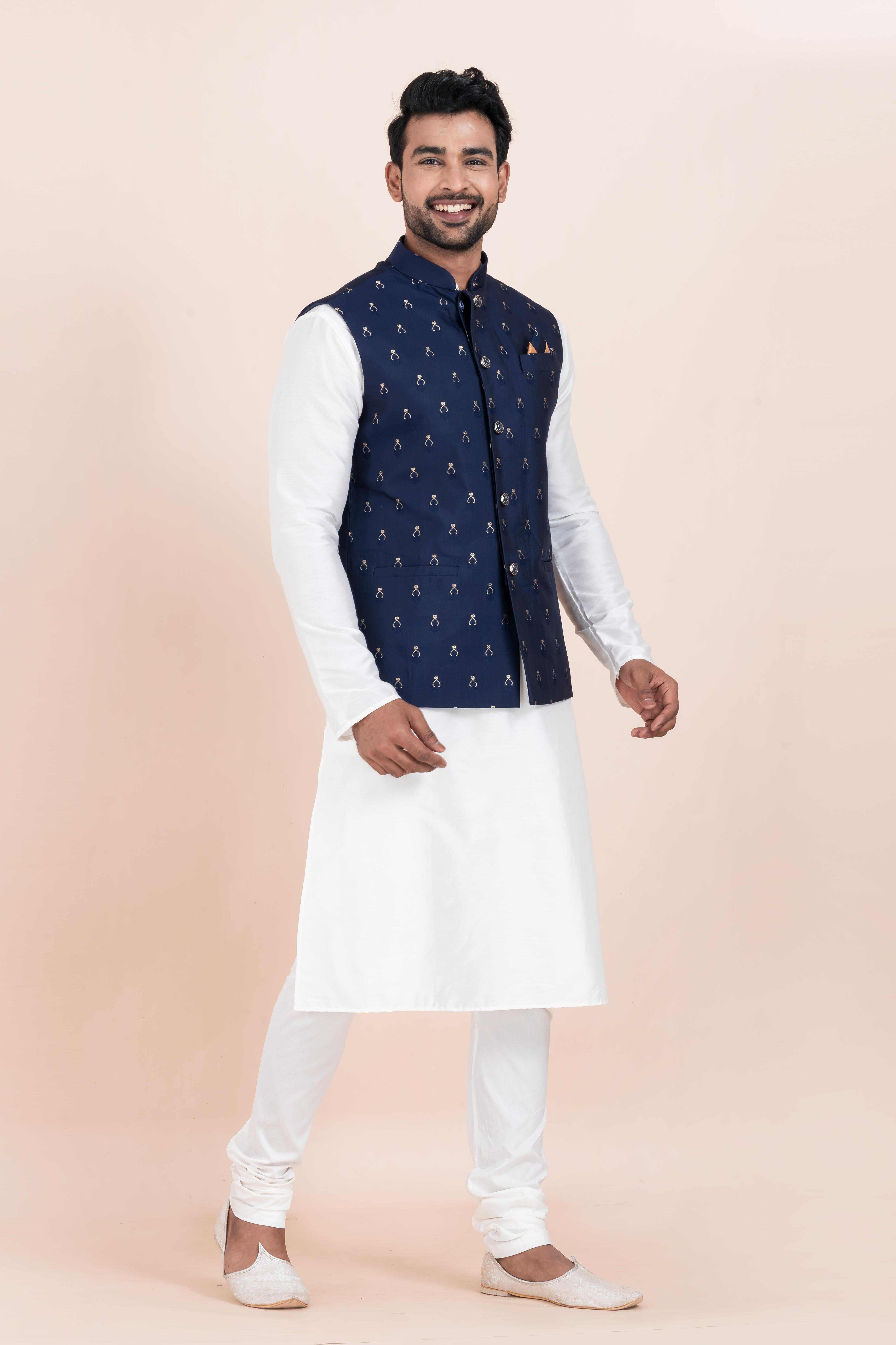 Ynf Banarasi Soft Silk RIN223 2360A Mens Wear Festive Collections Wholesale Nehru Jacket Onam Collections Modi Jackets Manufacturer