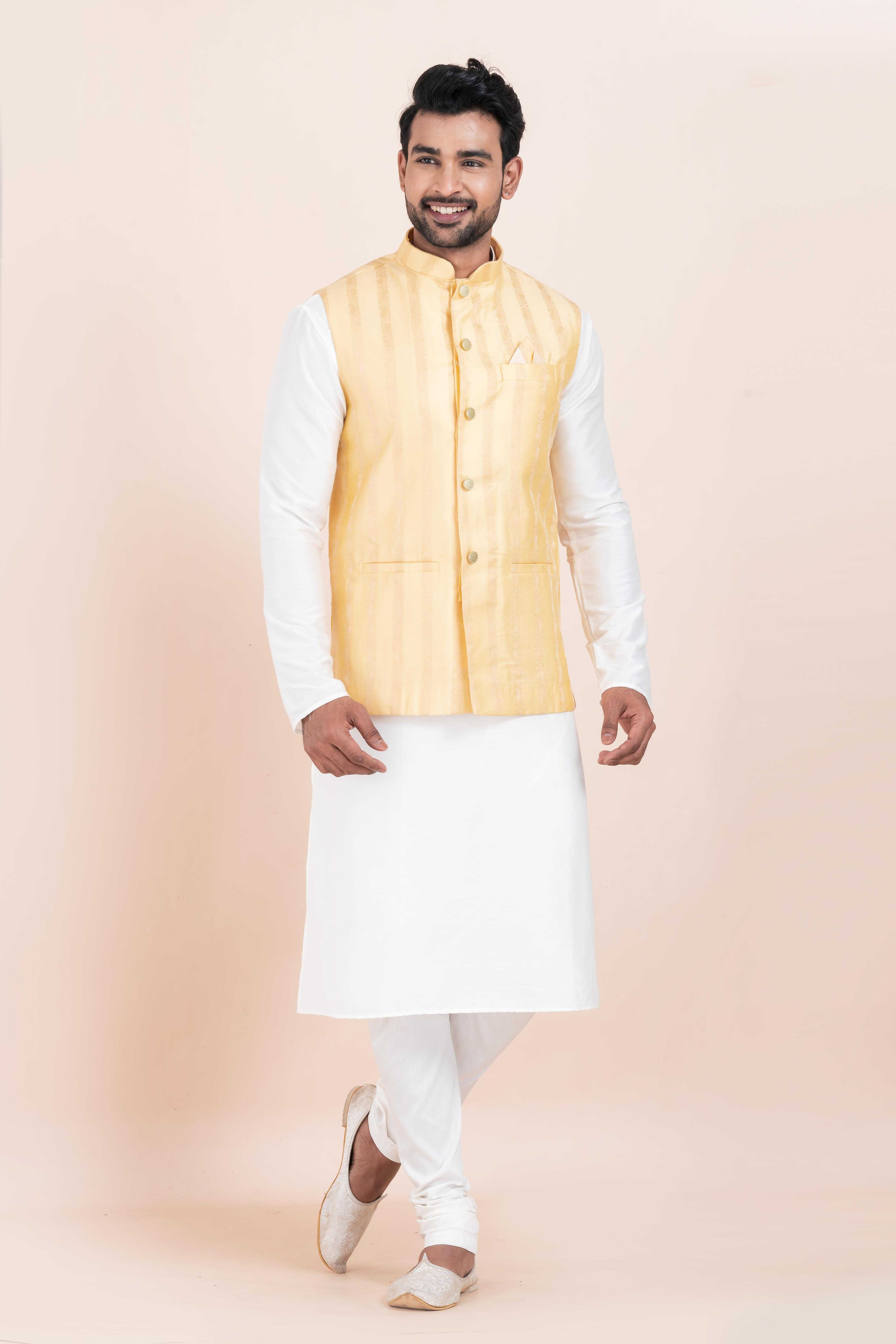 Ynf Banarasi Soft Silk RIN223 2361B Mens Wear Festive Collections Wholesale Nehru Jacket Onam Collections Modi Jackets Manufacturer
