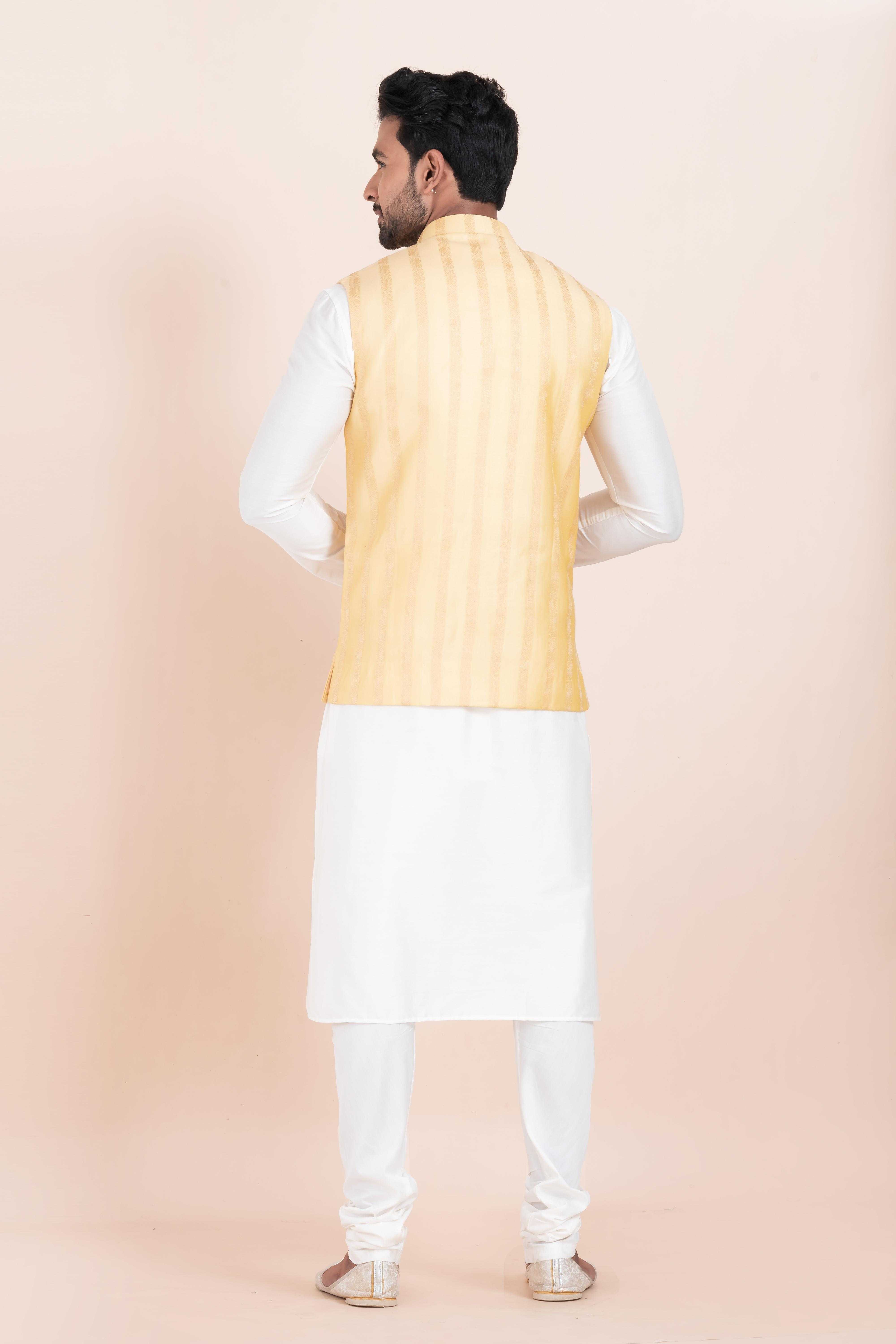 Ynf Banarasi Soft Silk RIN223 2361B Mens Wear Festive Collections Wholesale Nehru Jacket Onam Collections Modi Jackets Manufacturer
