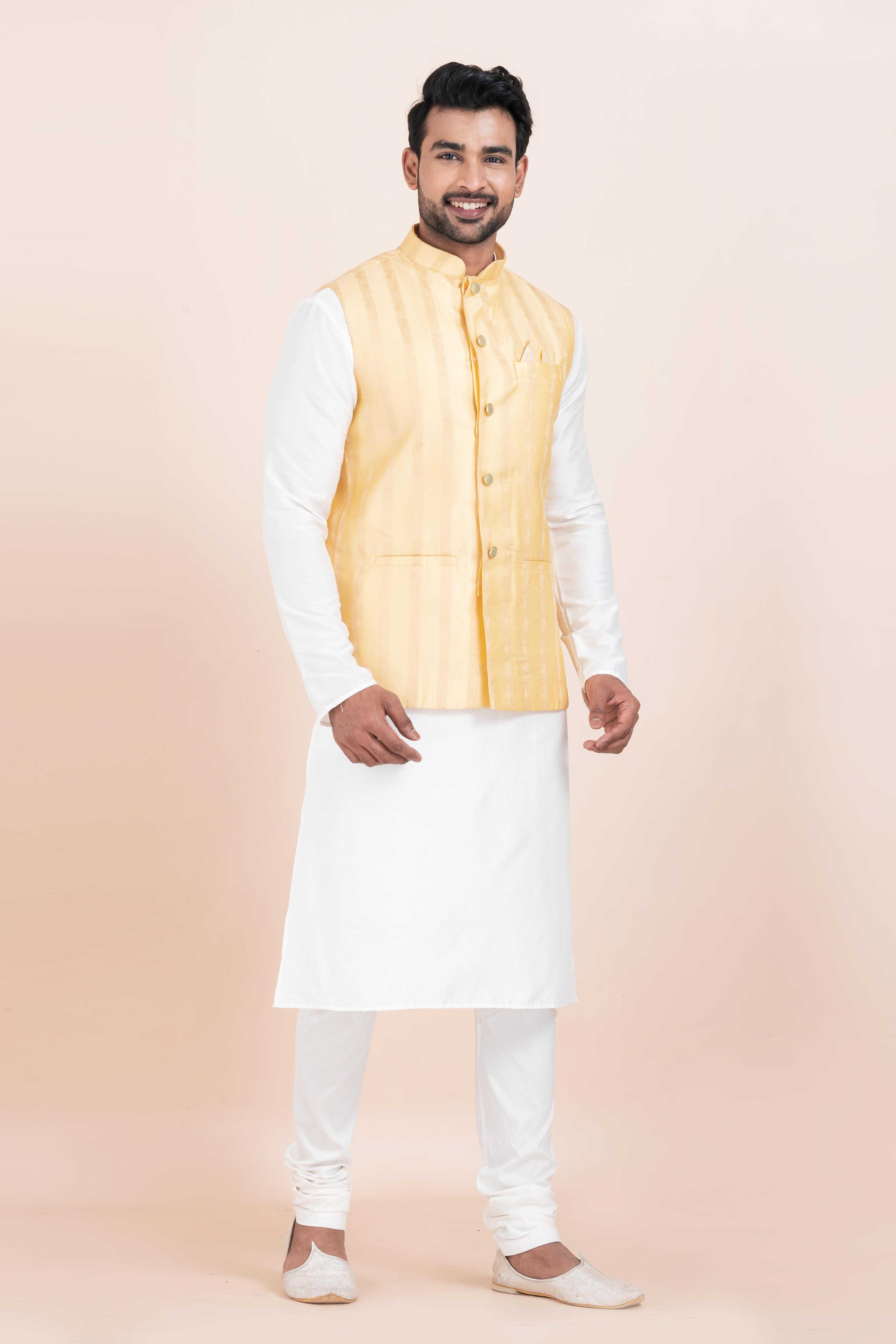 Ynf Banarasi Soft Silk RIN223 2361B Mens Wear Festive Collections Wholesale Nehru Jacket Onam Collections Modi Jackets Manufacturer