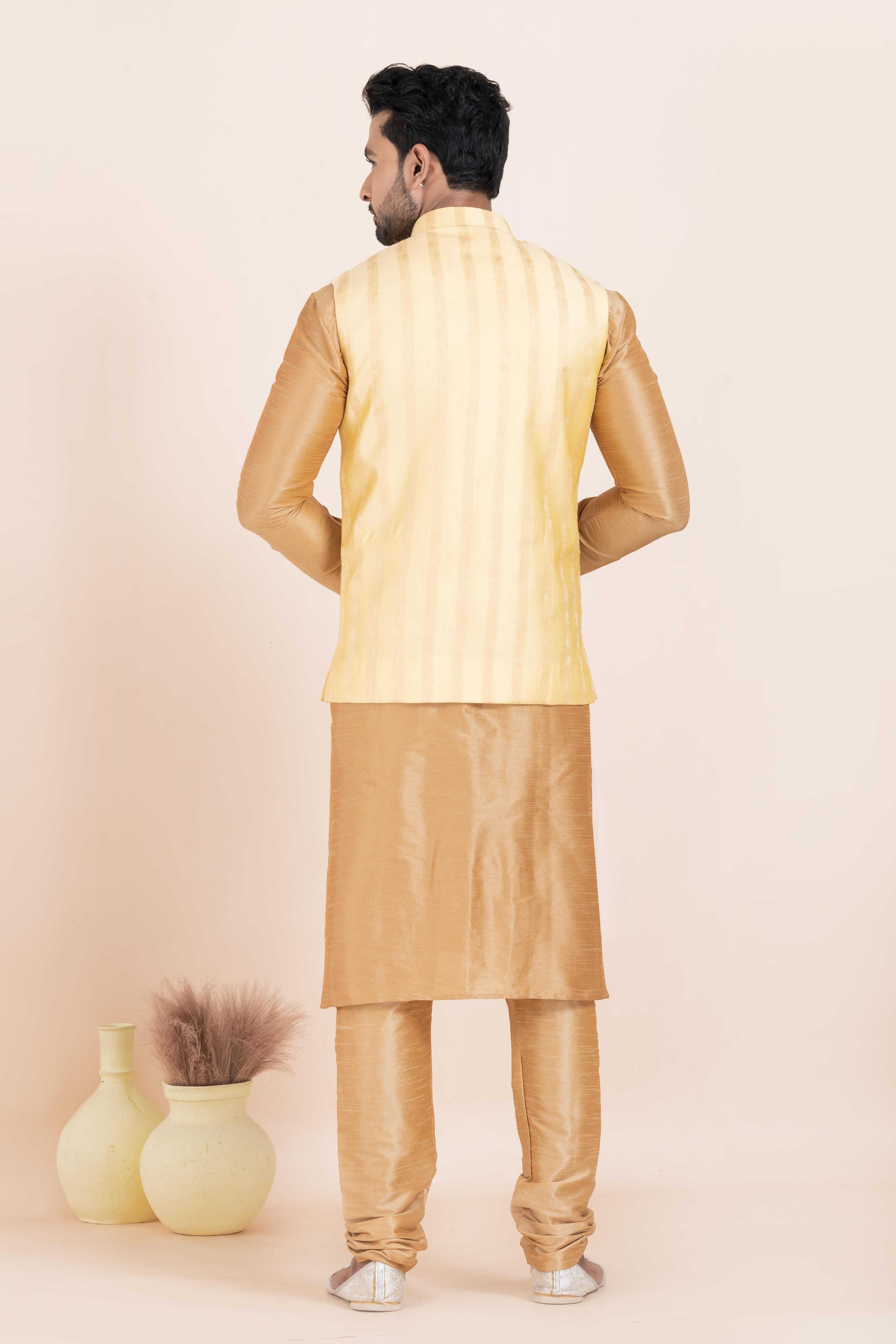 Ynf Banarasi Soft Silk RIN223 2363B Mens Wear Wholesale Nehru Jacket Festive & Wedding Coats Modi Jackets Manufacturer