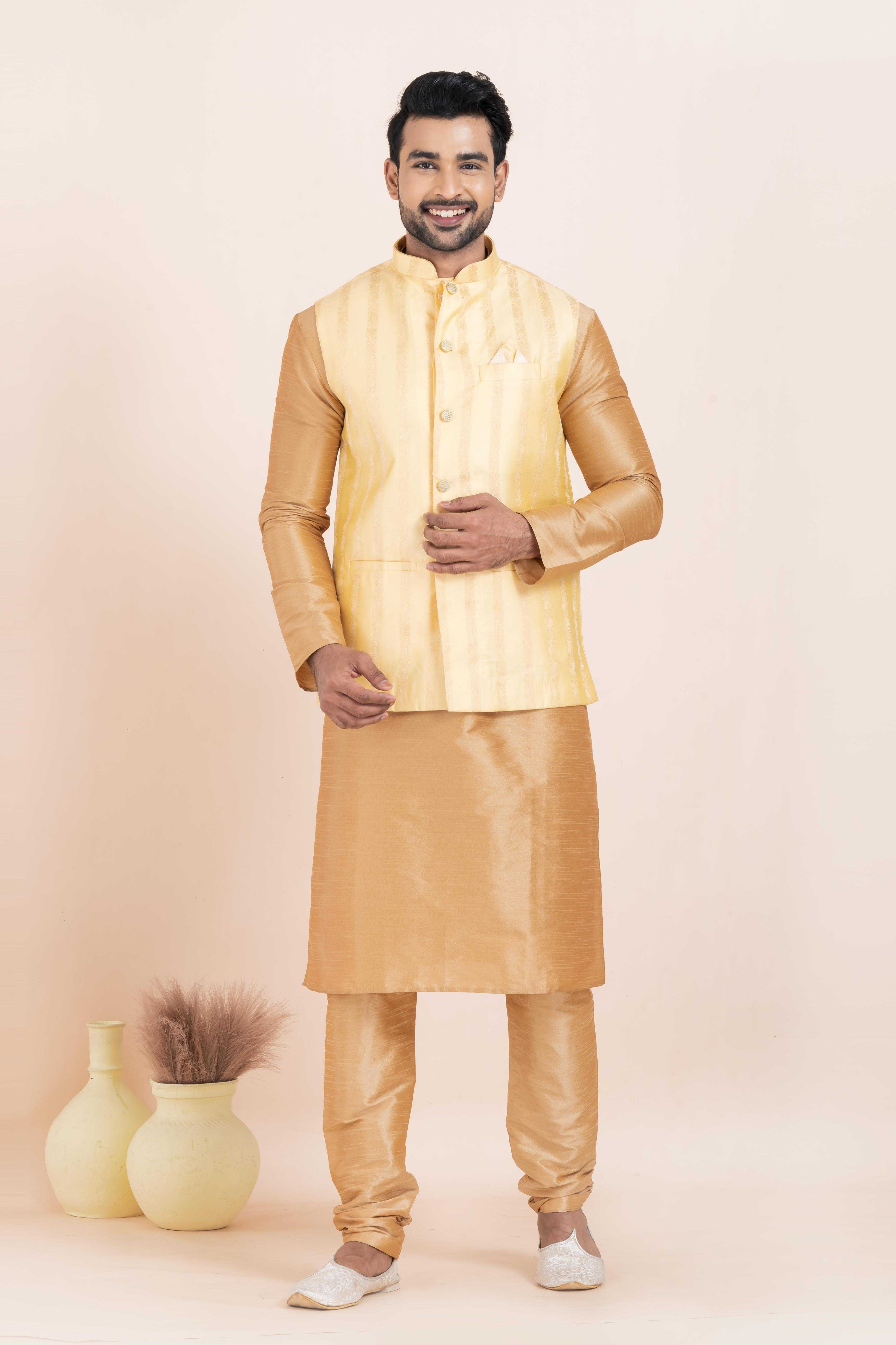 Ynf Banarasi Soft Silk RIN223 2363B Mens Wear Wholesale Nehru Jacket Festive & Wedding Coats Modi Jackets Manufacturer