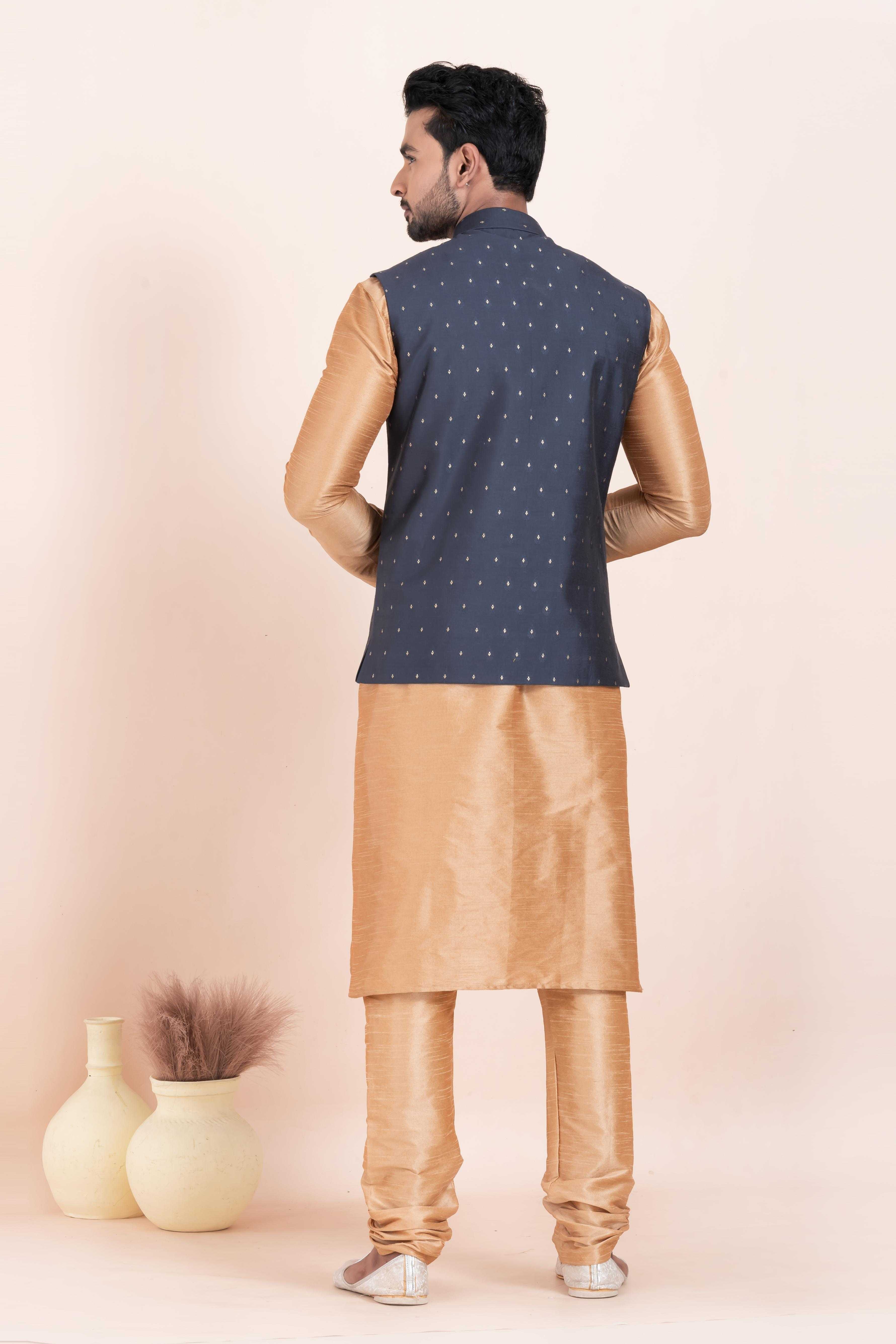 Ynf Banarasi Soft Silk RIN223 2364B Mens Wear Wholesale Nehru Jacket Festive & Wedding Coats Modi Jackets Manufacturer