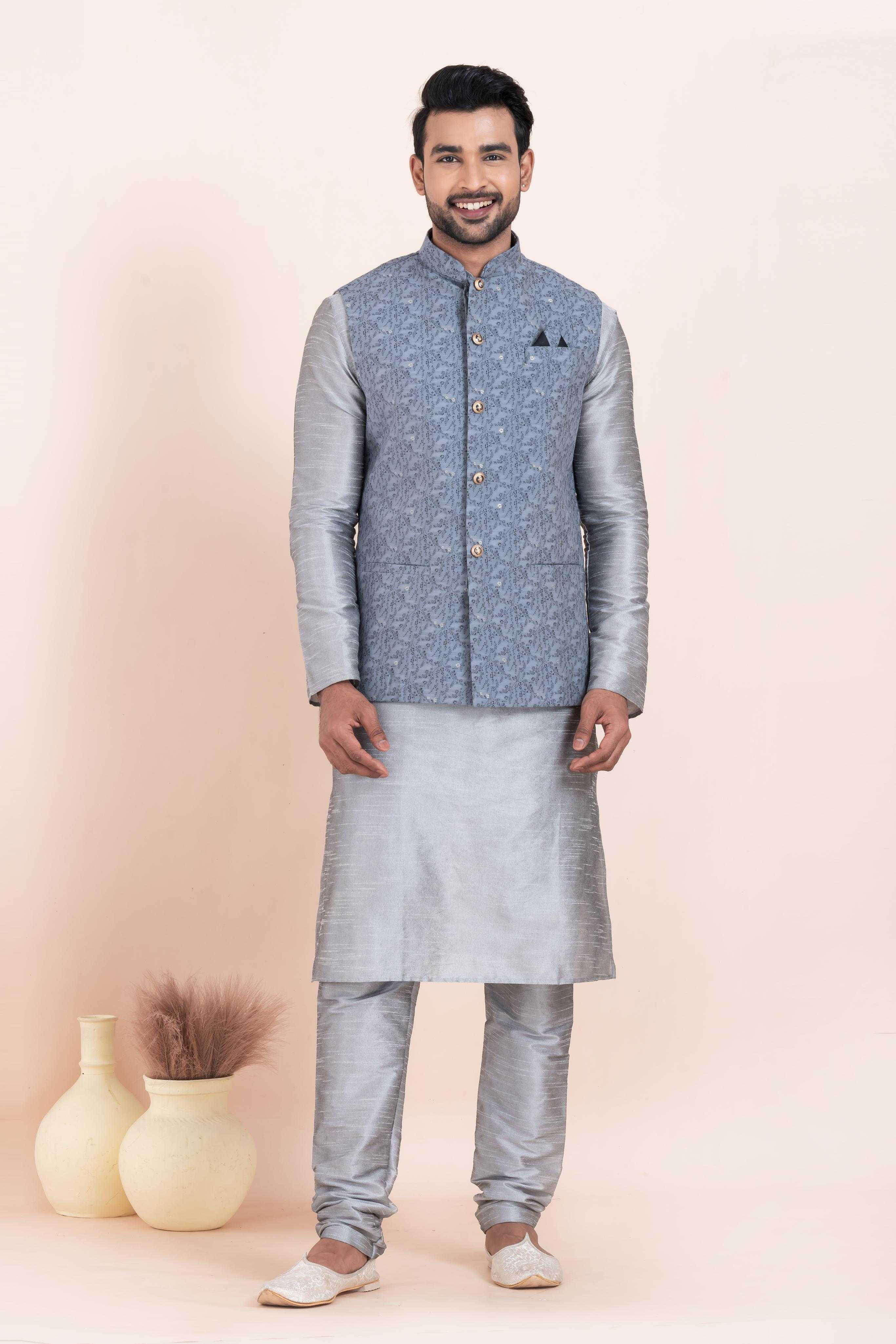 Ynf Banarasi Soft Silk RIN223 2365A Mens Wear Wholesale Nehru Jacket Festive & Wedding Coats Modi Jackets Manufacturer