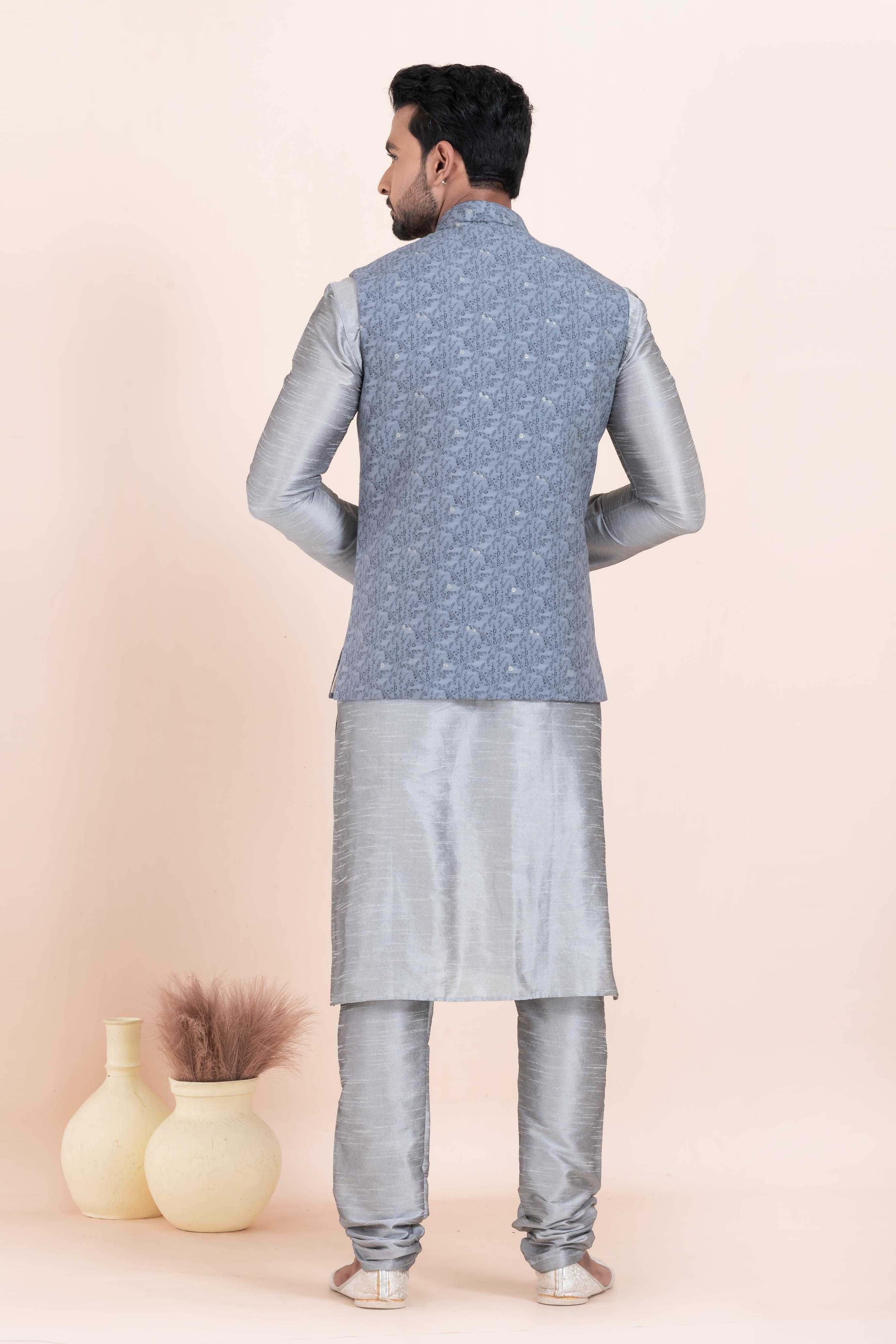 Ynf Banarasi Soft Silk RIN223 2365C Mens Wear Wholesale Nehru Jacket Festive & Wedding Coats Modi Jackets Manufacturer