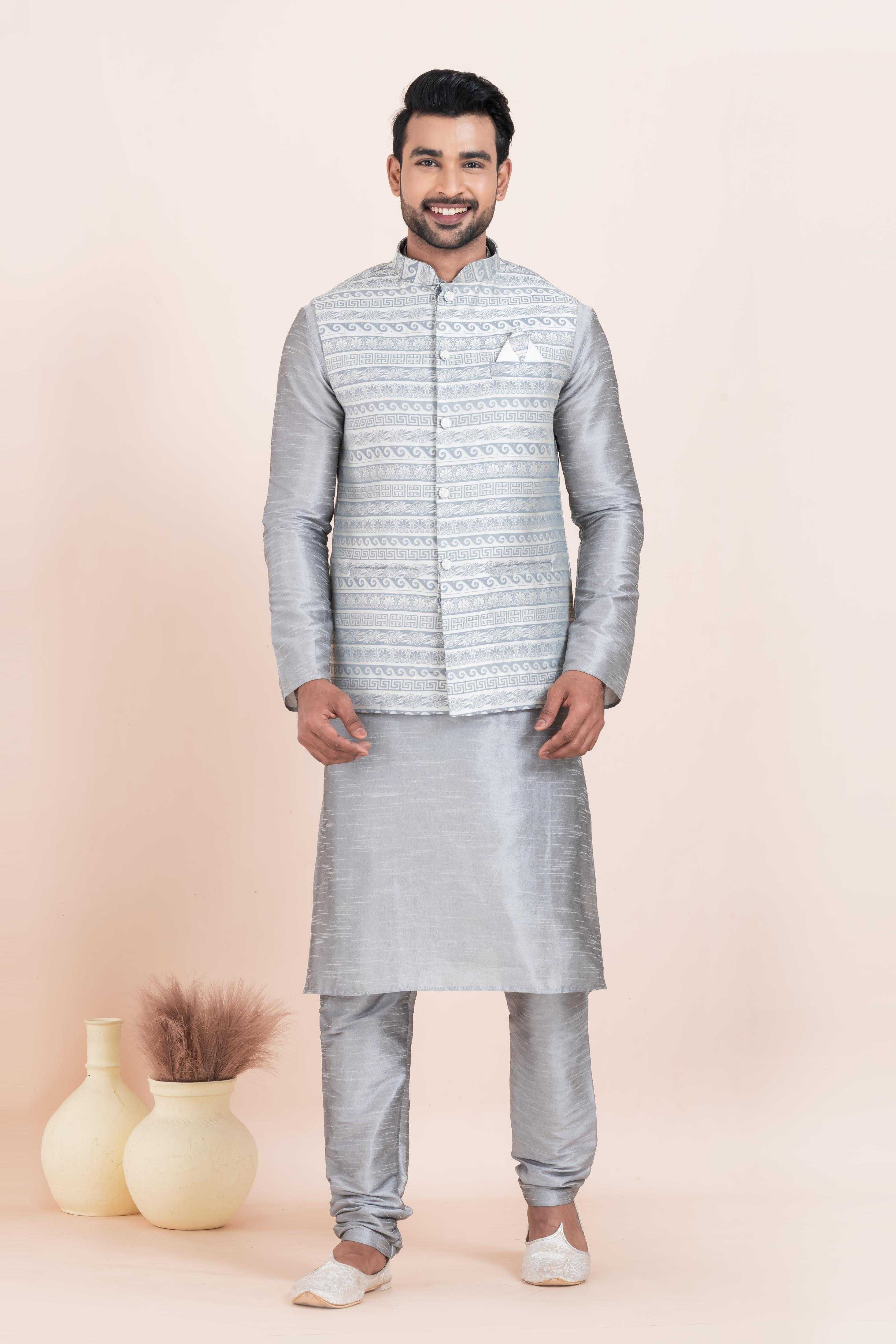 Ynf Banarasi Soft Silk RIN223 2366C Mens Wear Wholesale Nehru Jacket Festive & Wedding Coats Modi Jackets Manufacturer