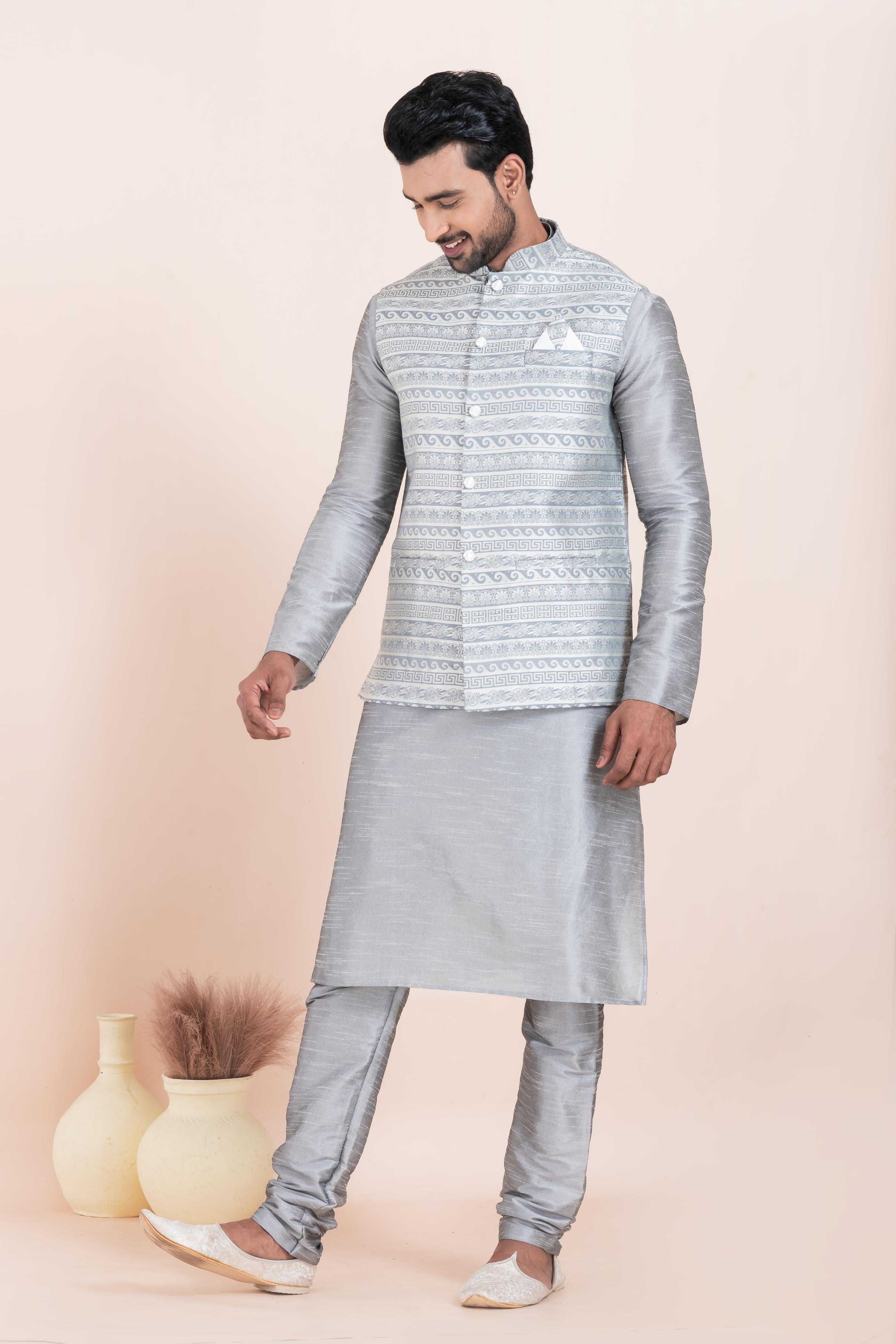 Ynf Banarasi Soft Silk RIN223 2366C Mens Wear Wholesale Nehru Jacket Festive & Wedding Coats Modi Jackets Manufacturer